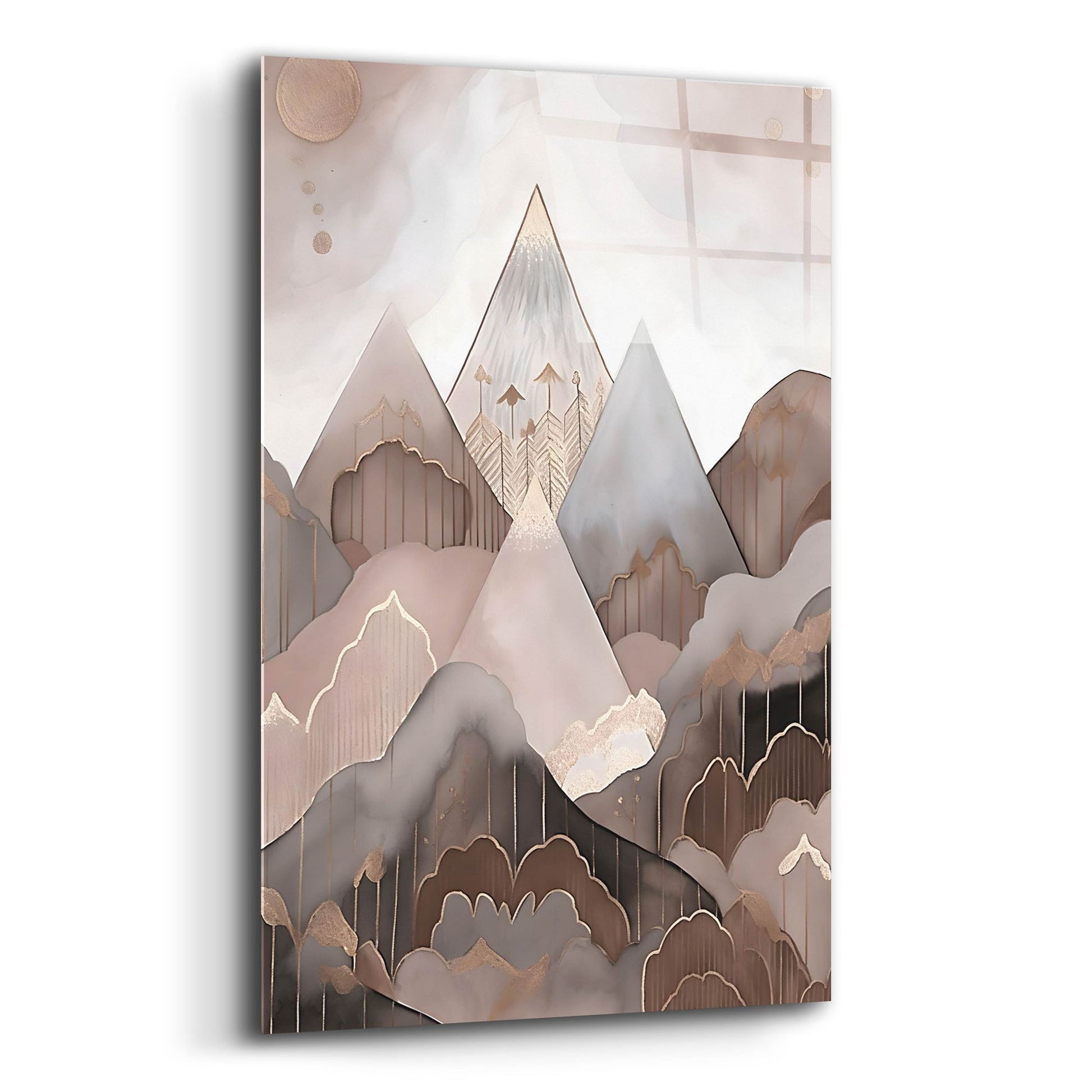 Epic Art 'Boho Mountain 6' by Petals Prints Design, Acrylic Glass Wall Art,12x16