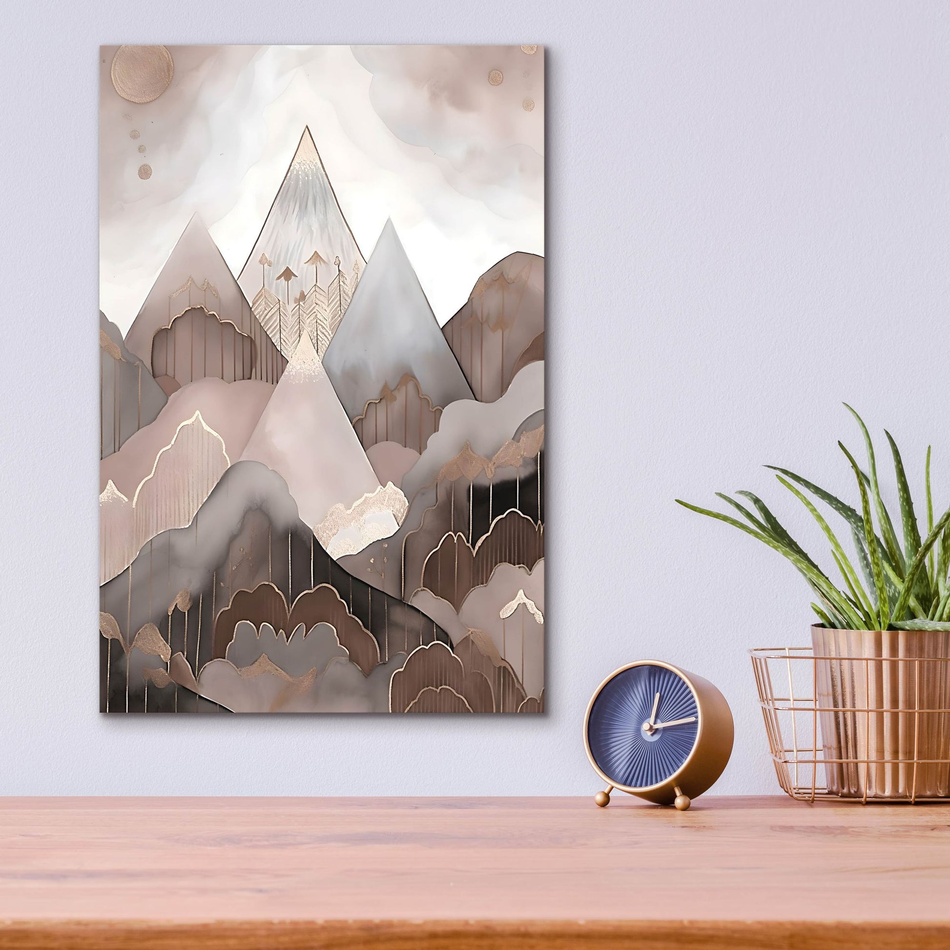 Epic Art 'Boho Mountain 6' by Petals Prints Design, Acrylic Glass Wall Art,12x16