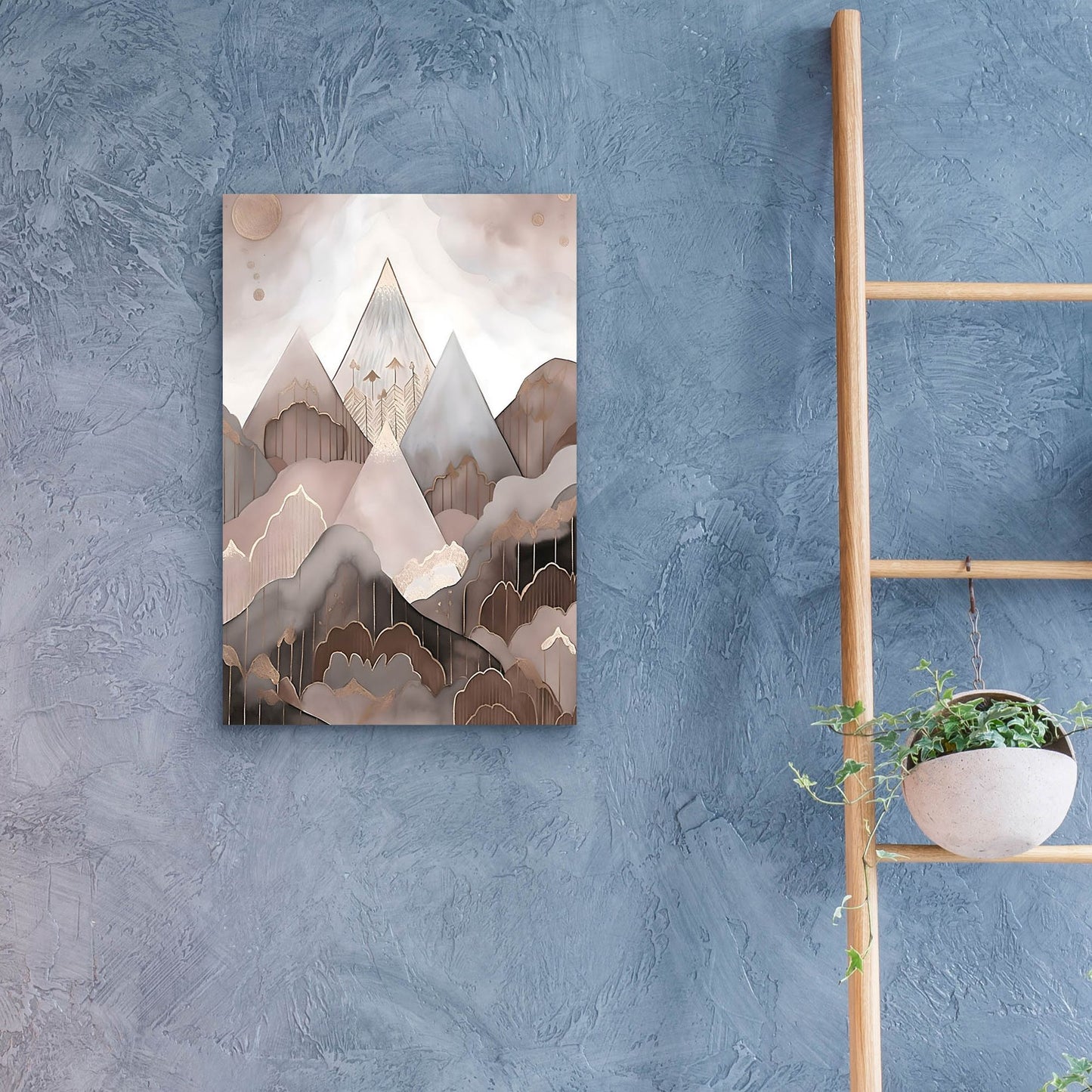 Epic Art 'Boho Mountain 6' by Petals Prints Design, Acrylic Glass Wall Art,16x24