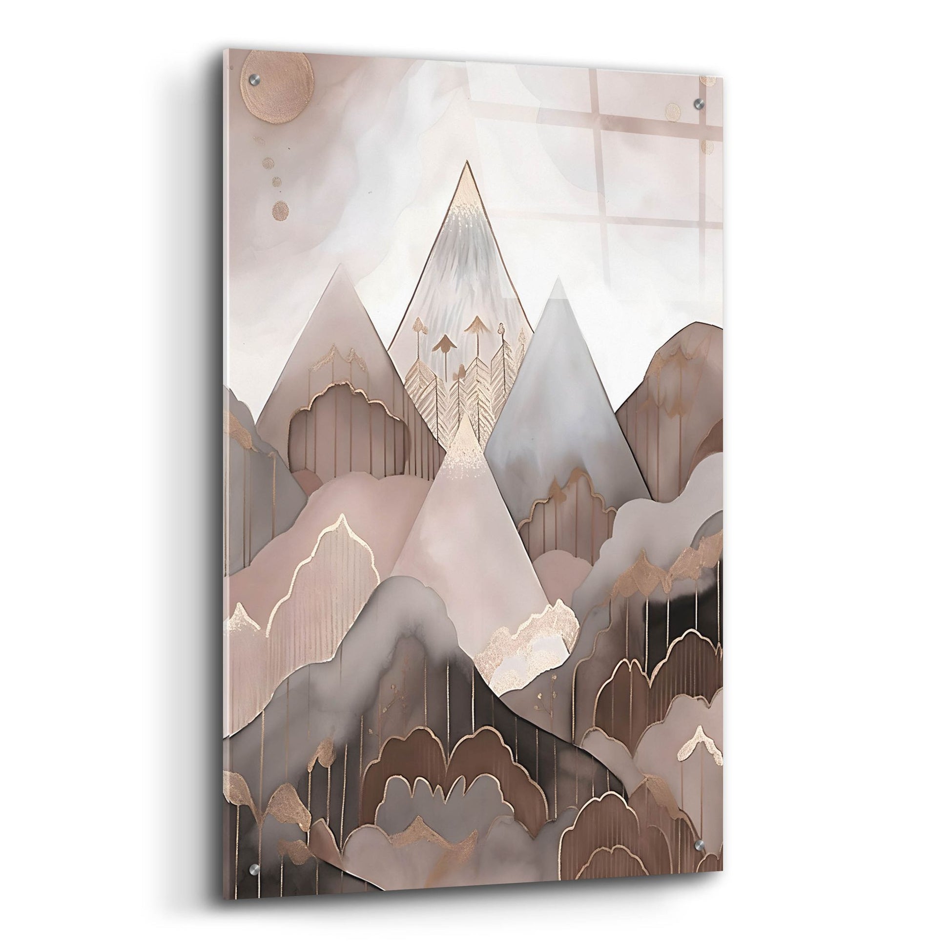 Epic Art 'Boho Mountain 6' by Petals Prints Design, Acrylic Glass Wall Art,24x36