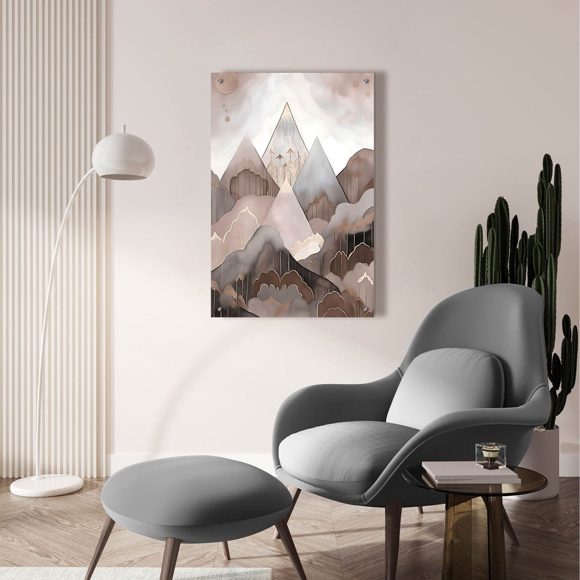 Epic Art 'Boho Mountain 6' by Petals Prints Design, Acrylic Glass Wall Art,24x36