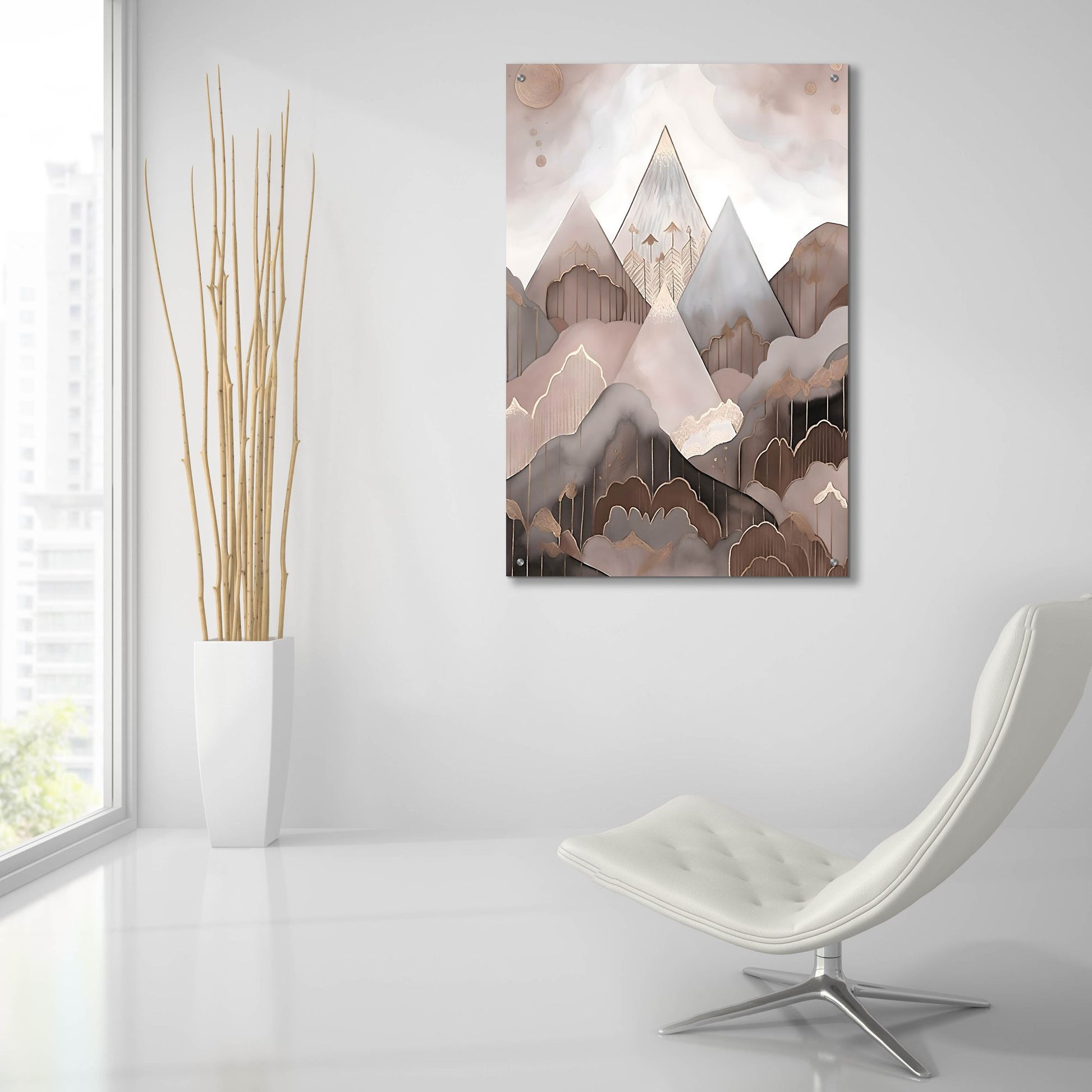 Epic Art 'Boho Mountain 6' by Petals Prints Design, Acrylic Glass Wall Art,24x36