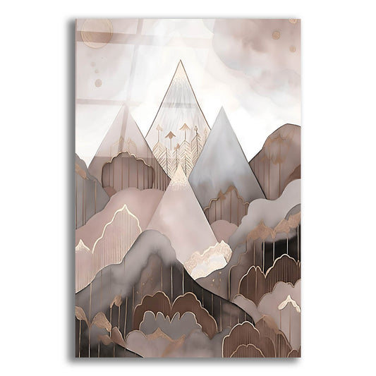 Epic Art 'Boho Mountain 6' by Petals Prints Design, Acrylic Glass Wall Art