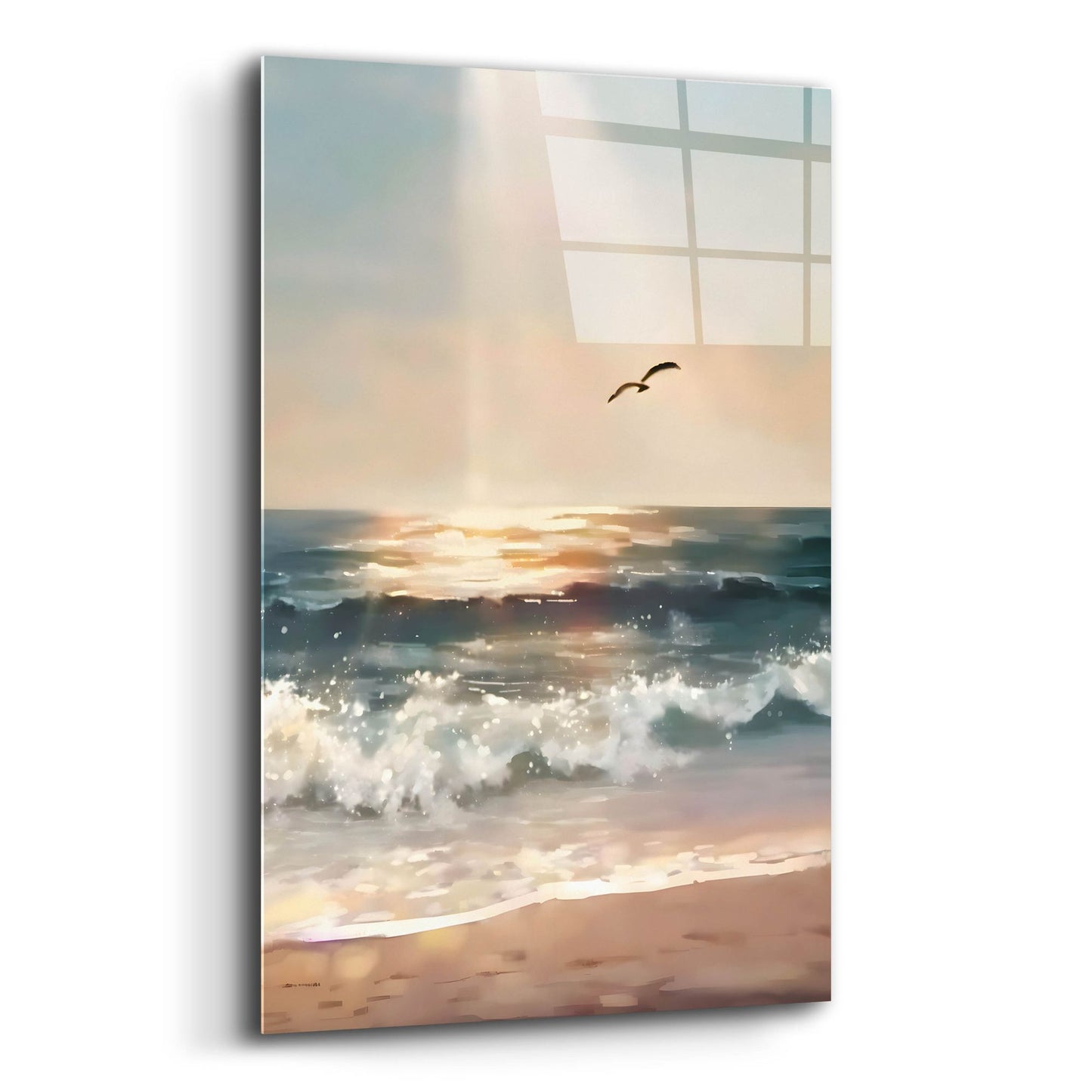 Epic Art 'Breaking Waves' by Petals Prints Design, Acrylic Glass Wall Art,12x16