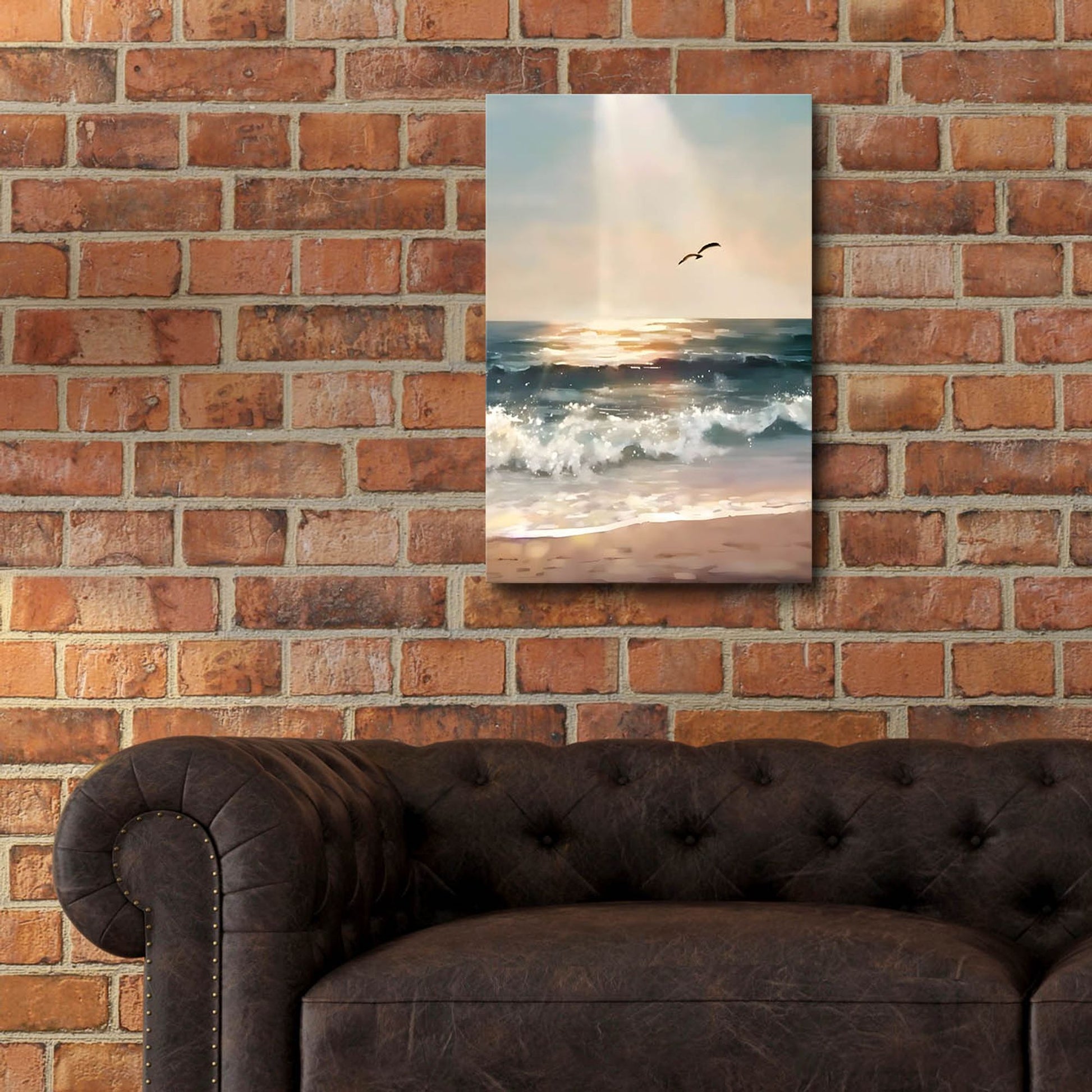 Epic Art 'Breaking Waves' by Petals Prints Design, Acrylic Glass Wall Art,16x24