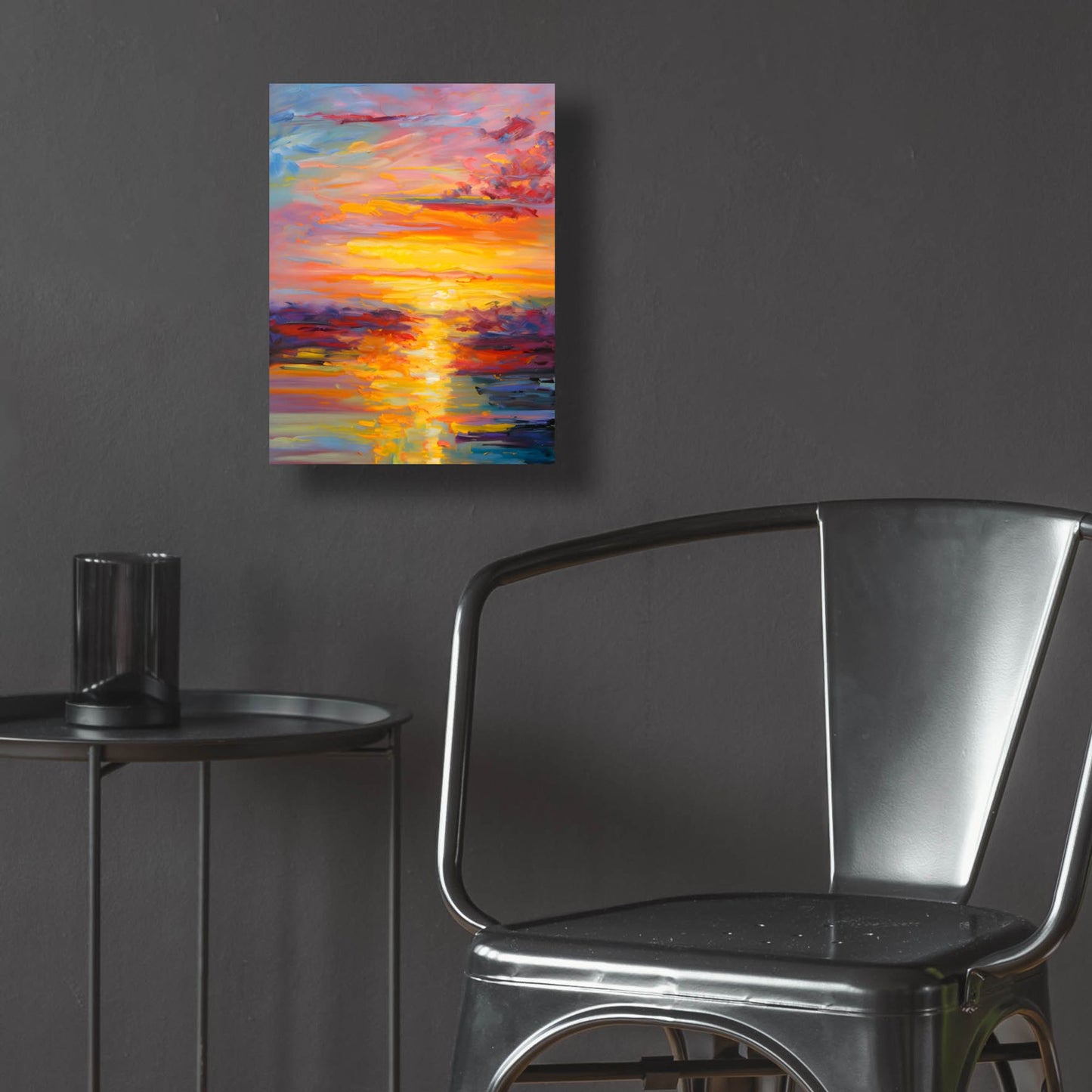 Epic Art 'Coastal Sunset 3' by Petals Prints Design, Acrylic Glass Wall Art,12x16