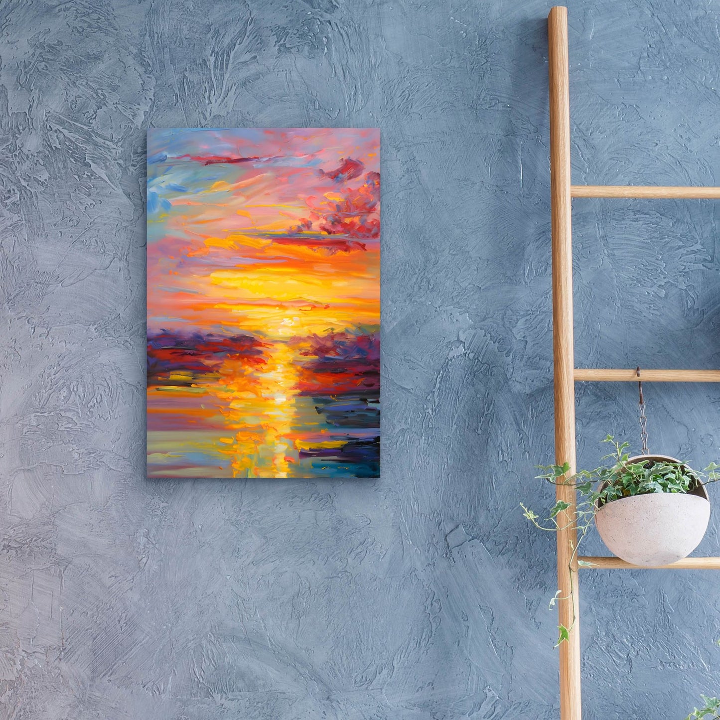 Epic Art 'Coastal Sunset 3' by Petals Prints Design, Acrylic Glass Wall Art,16x24