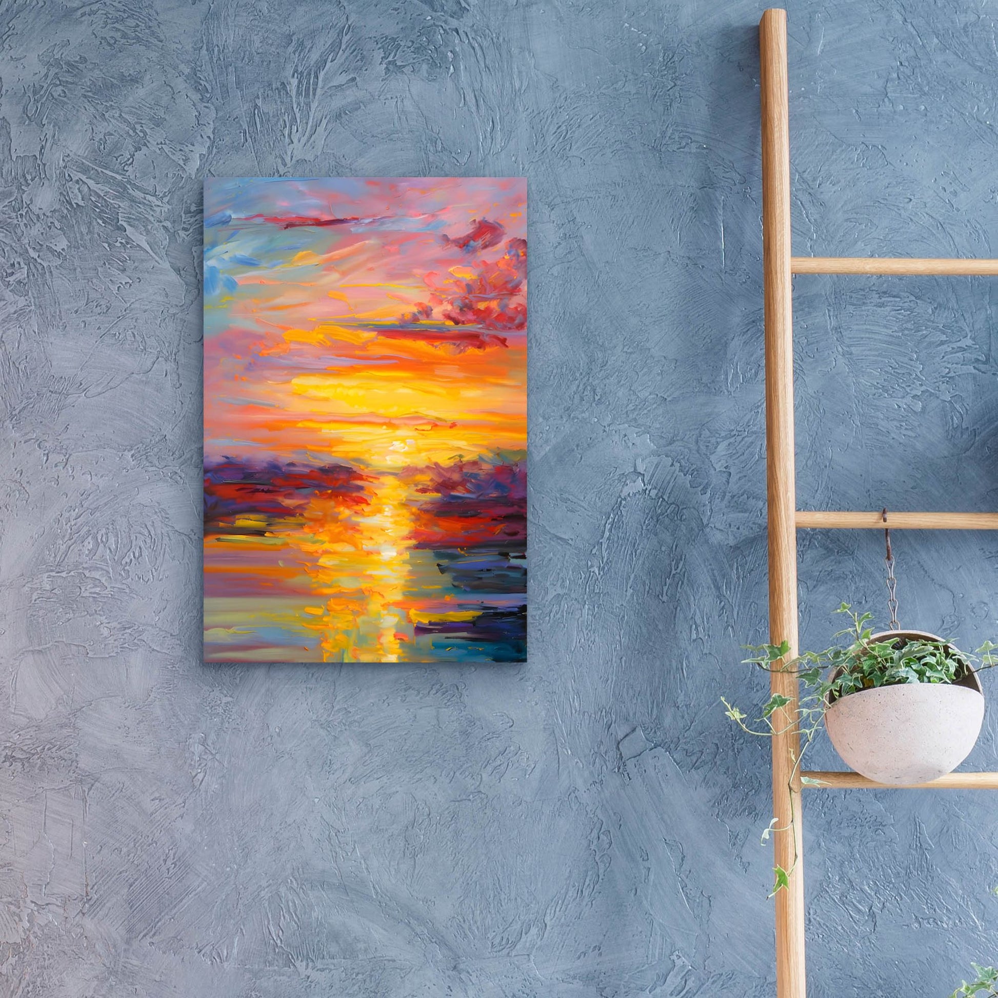 Epic Art 'Coastal Sunset 3' by Petals Prints Design, Acrylic Glass Wall Art,16x24