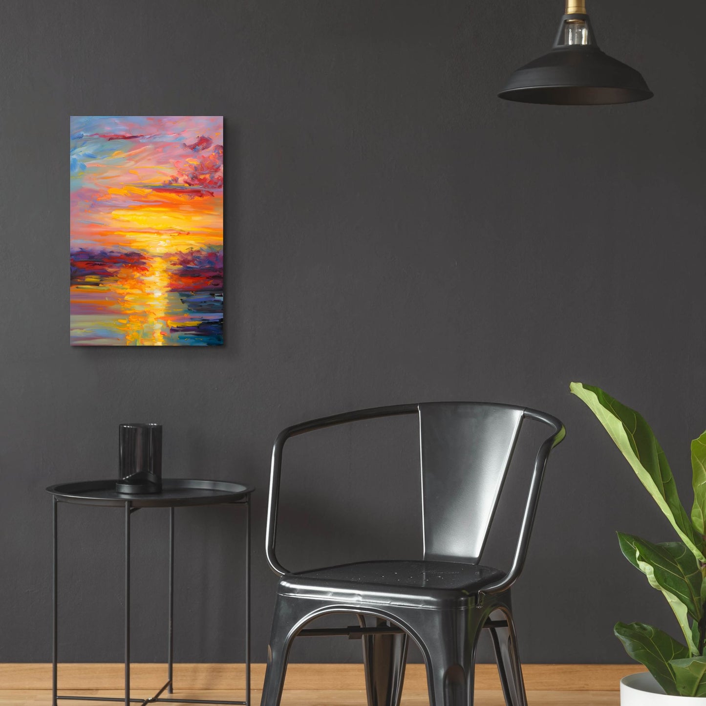 Epic Art 'Coastal Sunset 3' by Petals Prints Design, Acrylic Glass Wall Art,16x24