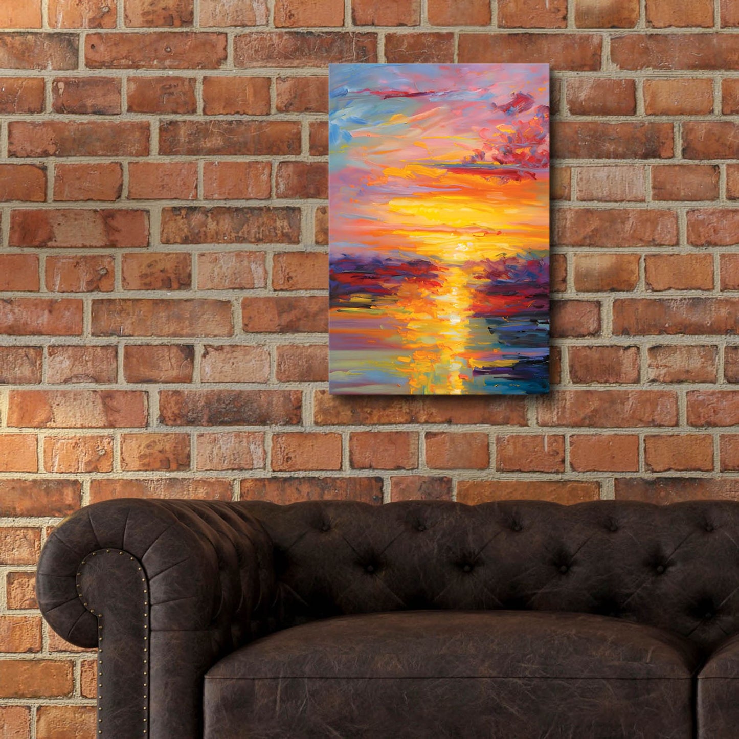 Epic Art 'Coastal Sunset 3' by Petals Prints Design, Acrylic Glass Wall Art,16x24