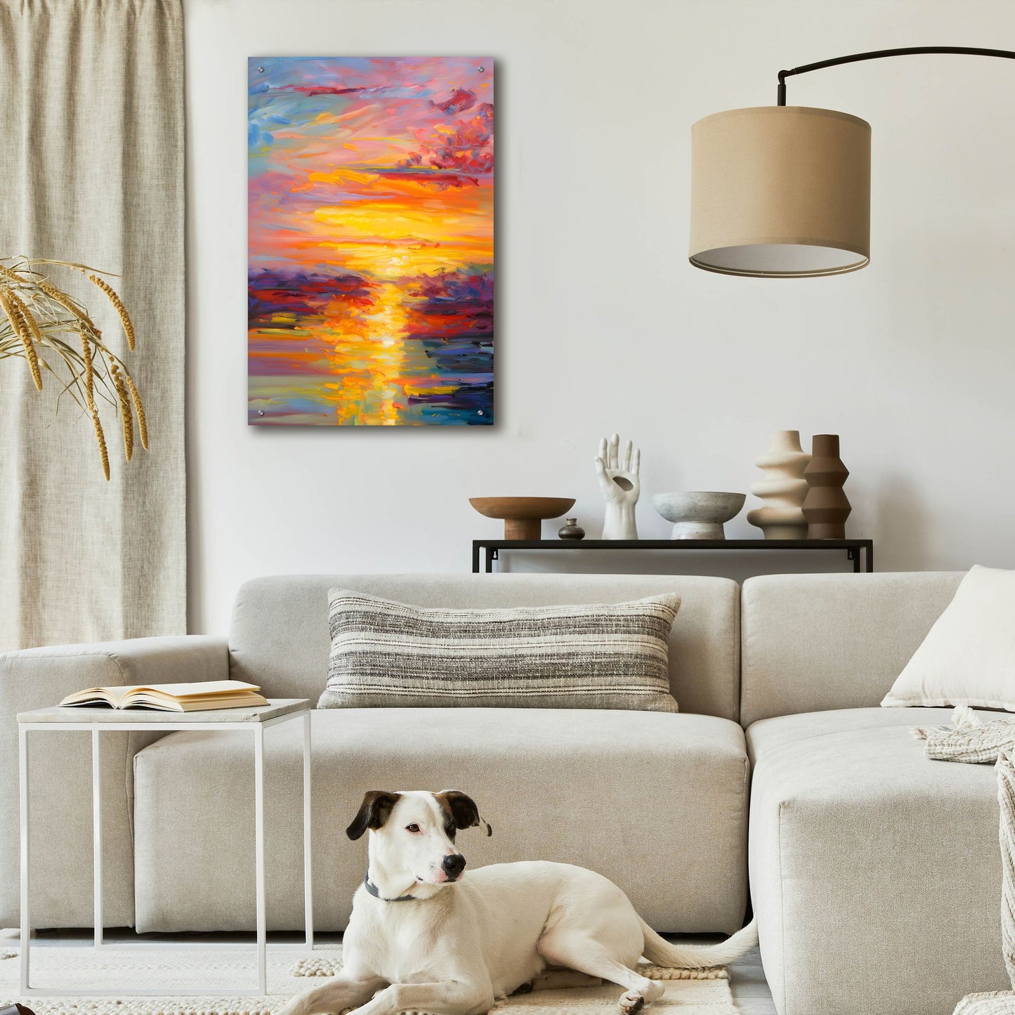 Epic Art 'Coastal Sunset 3' by Petals Prints Design, Acrylic Glass Wall Art,24x36