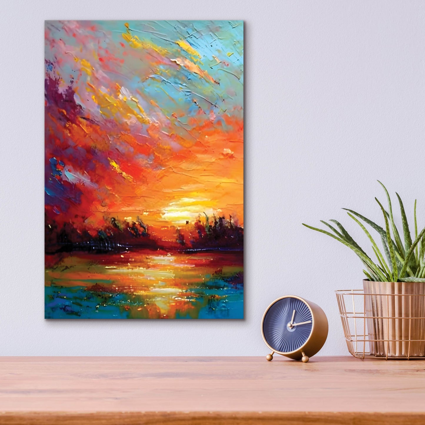 Epic Art 'Coastal Sunset 4' by Petals Prints Design, Acrylic Glass Wall Art,12x16