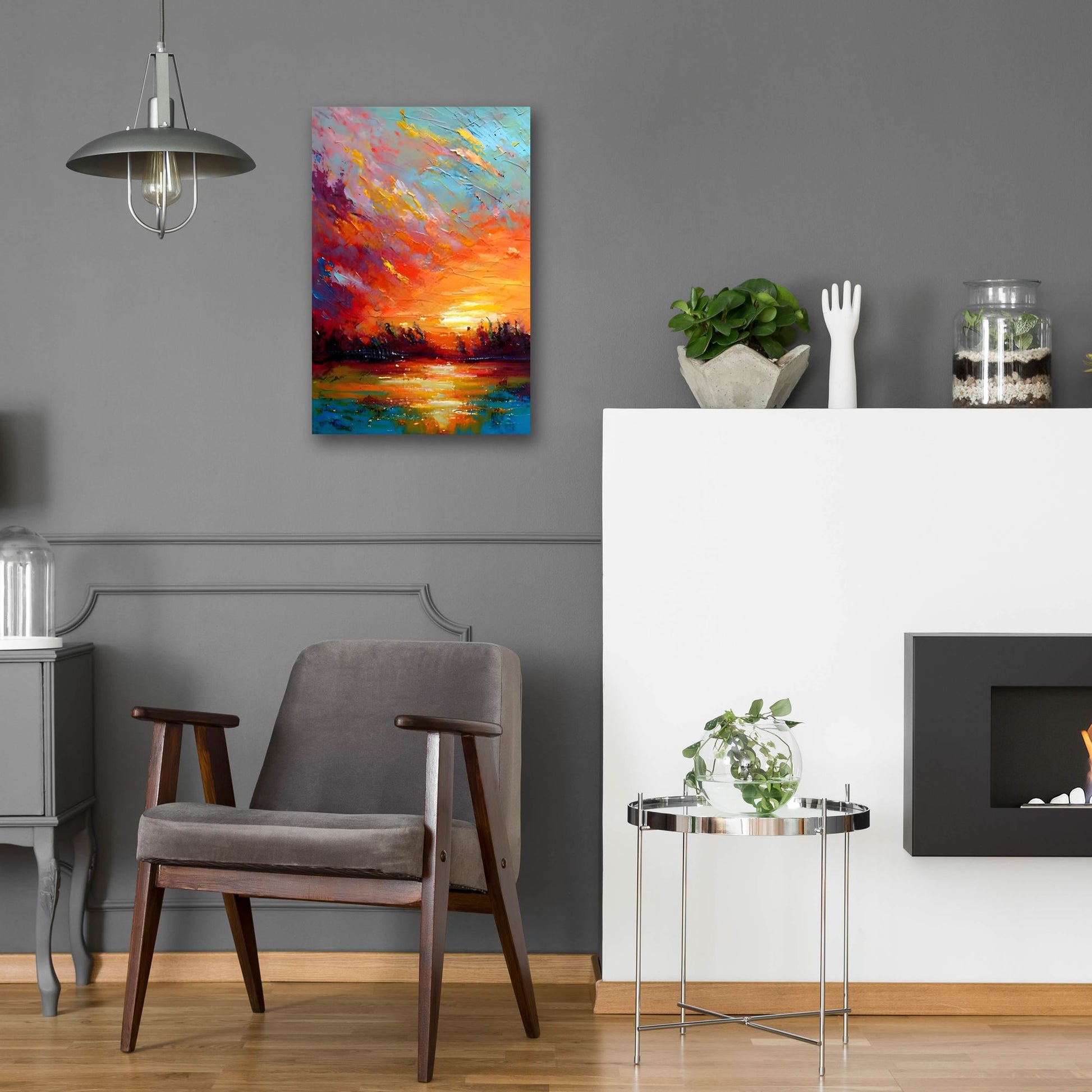 Epic Art 'Coastal Sunset 4' by Petals Prints Design, Acrylic Glass Wall Art,16x24