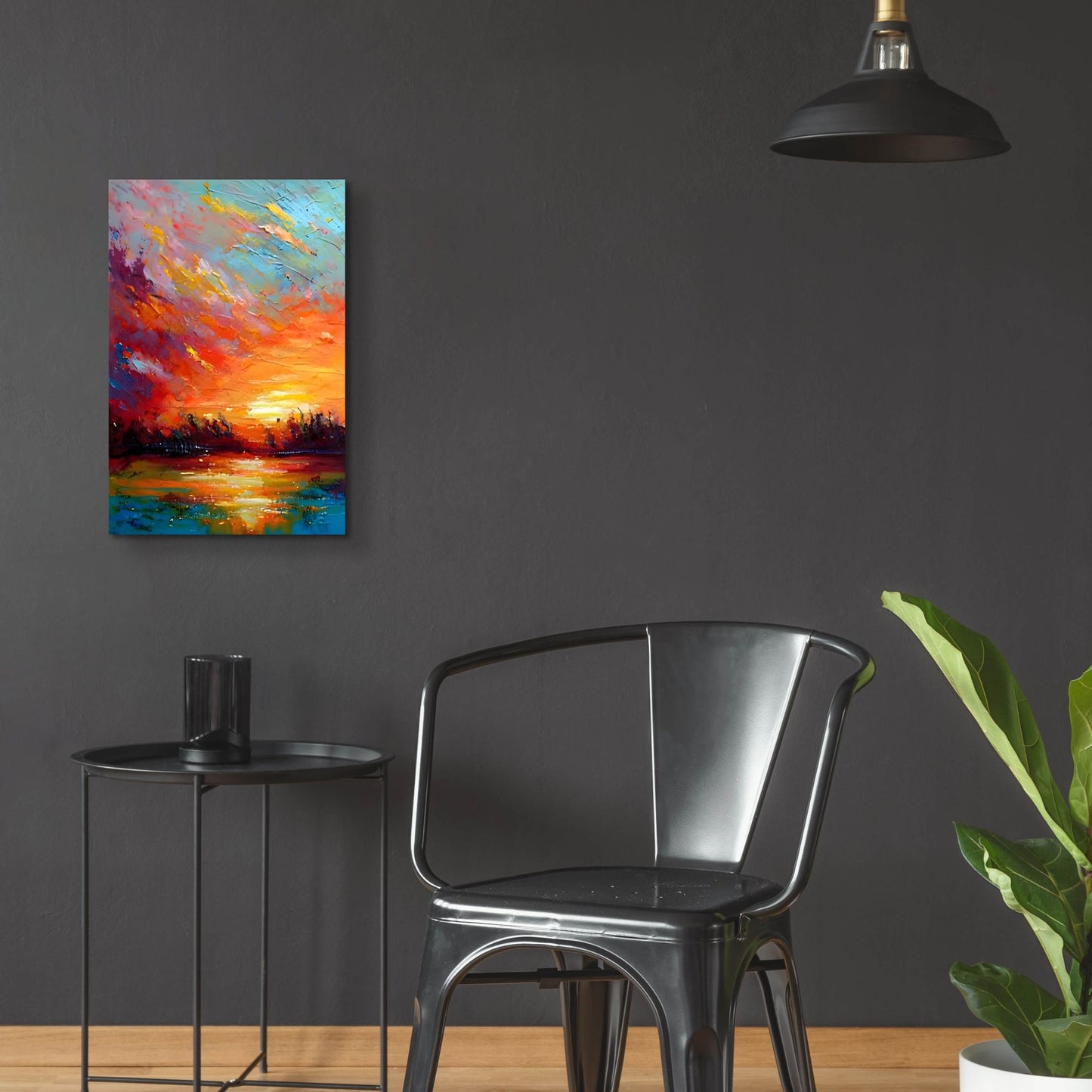 Epic Art 'Coastal Sunset 4' by Petals Prints Design, Acrylic Glass Wall Art,16x24