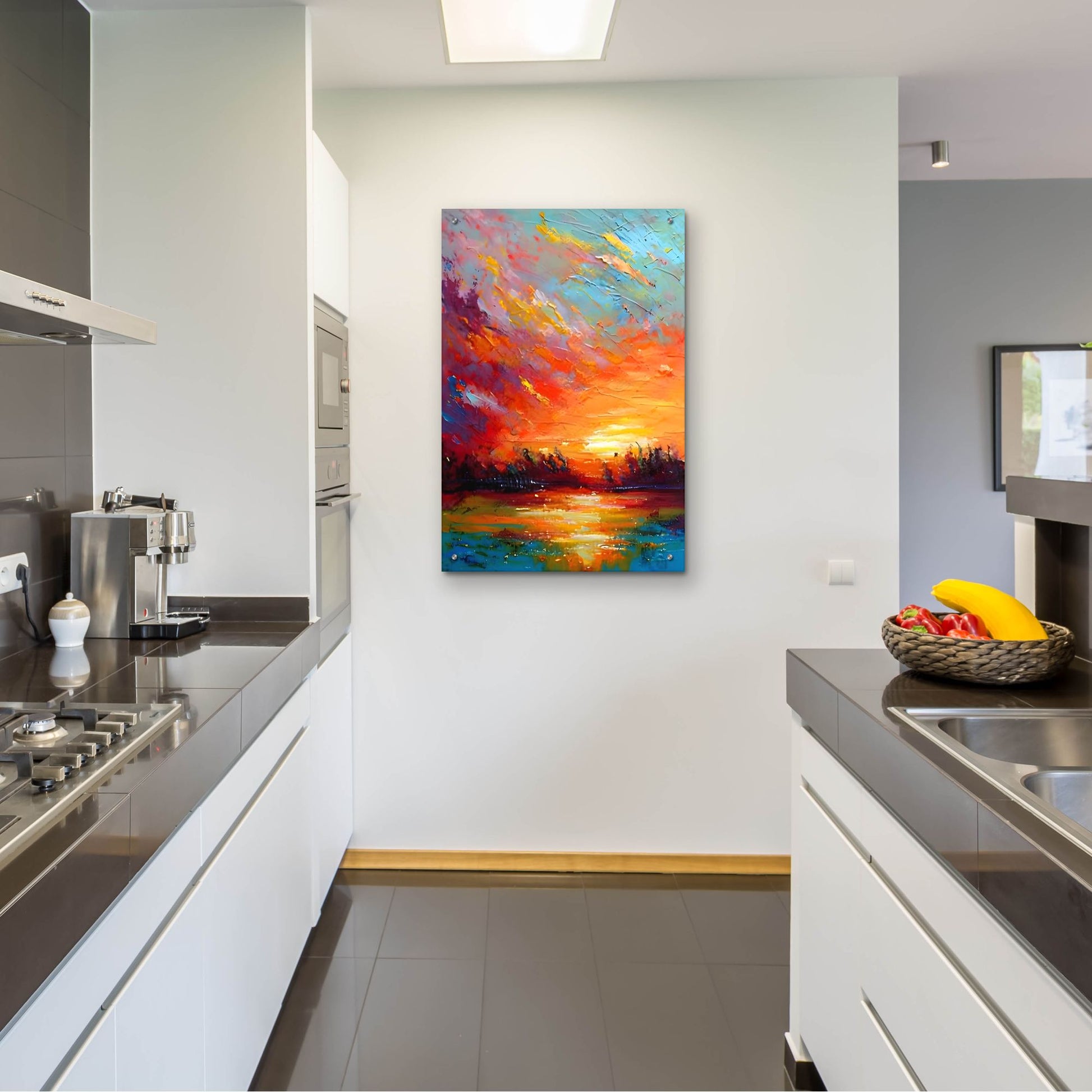 Epic Art 'Coastal Sunset 4' by Petals Prints Design, Acrylic Glass Wall Art,24x36