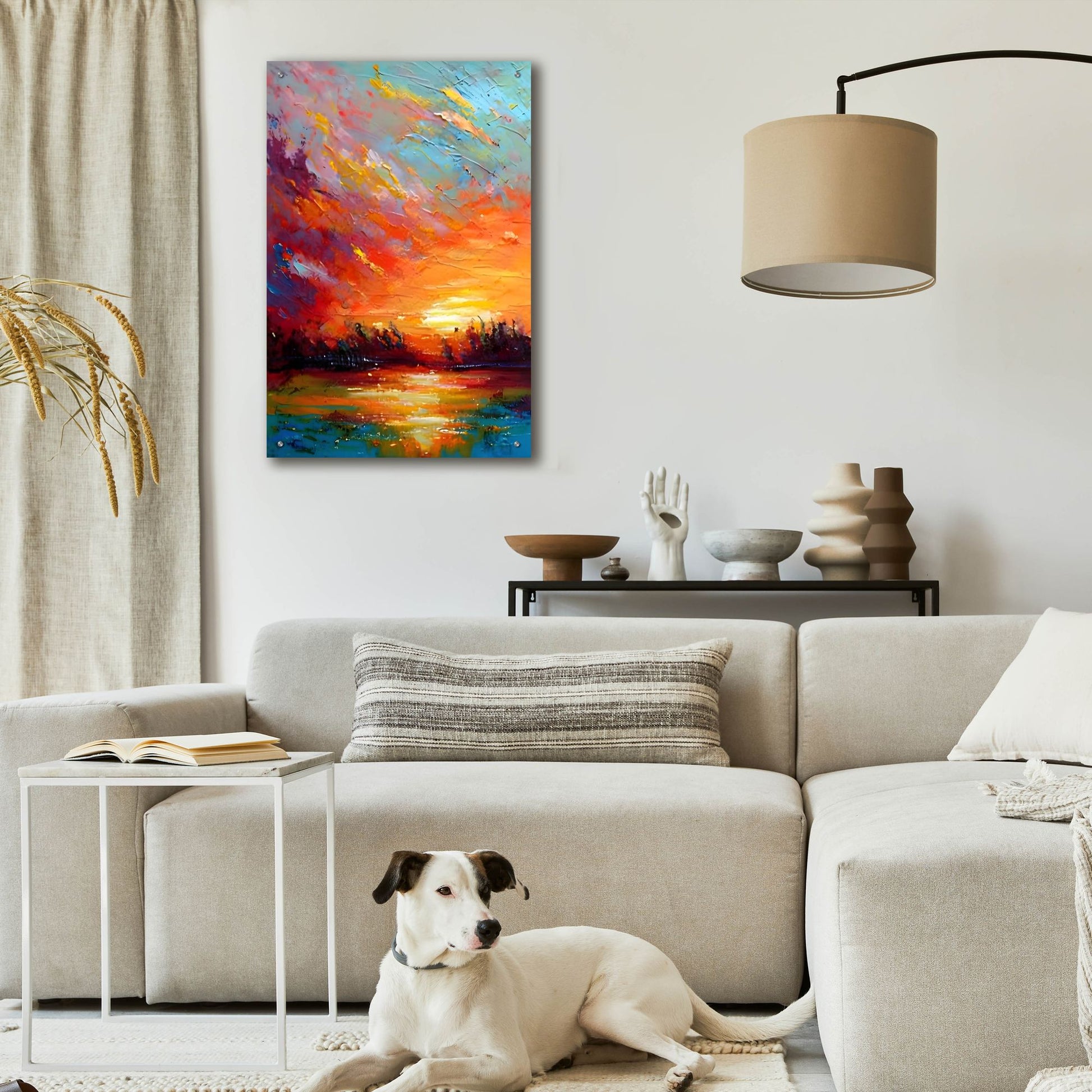 Epic Art 'Coastal Sunset 4' by Petals Prints Design, Acrylic Glass Wall Art,24x36