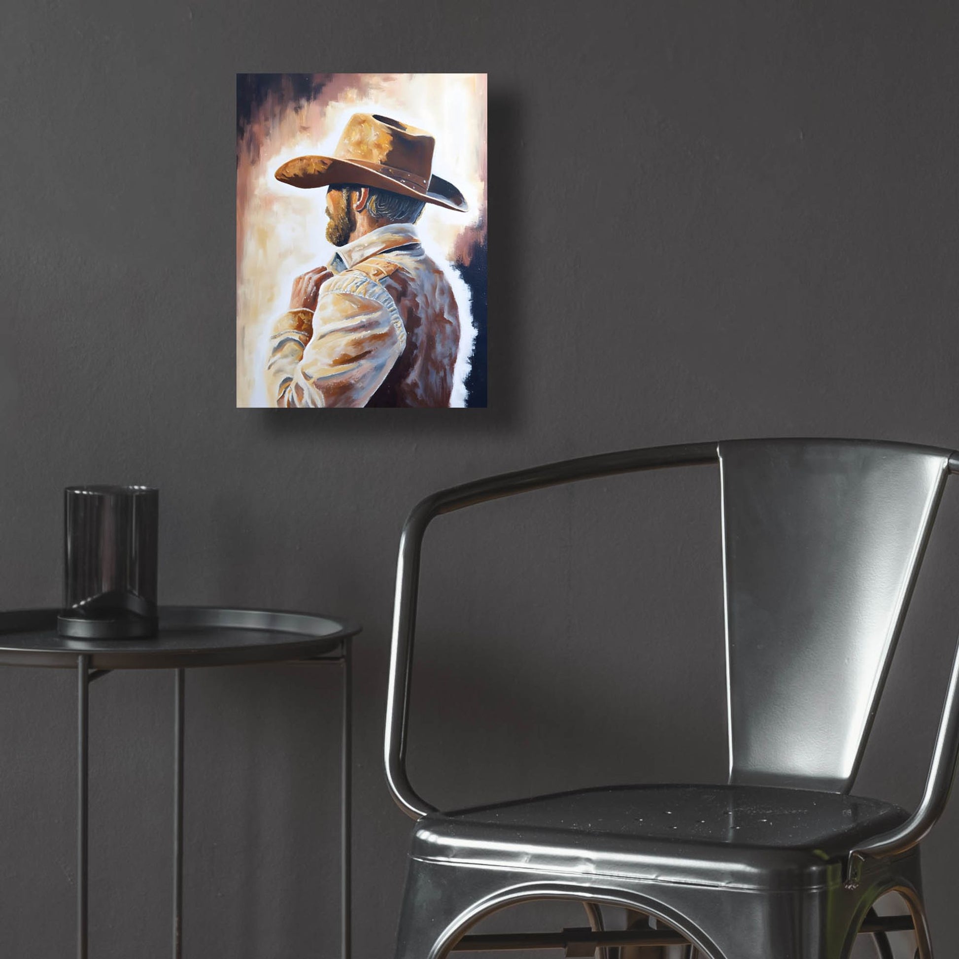 Epic Art 'Cowboy 4' by Petals Prints Design, Acrylic Glass Wall Art,12x16