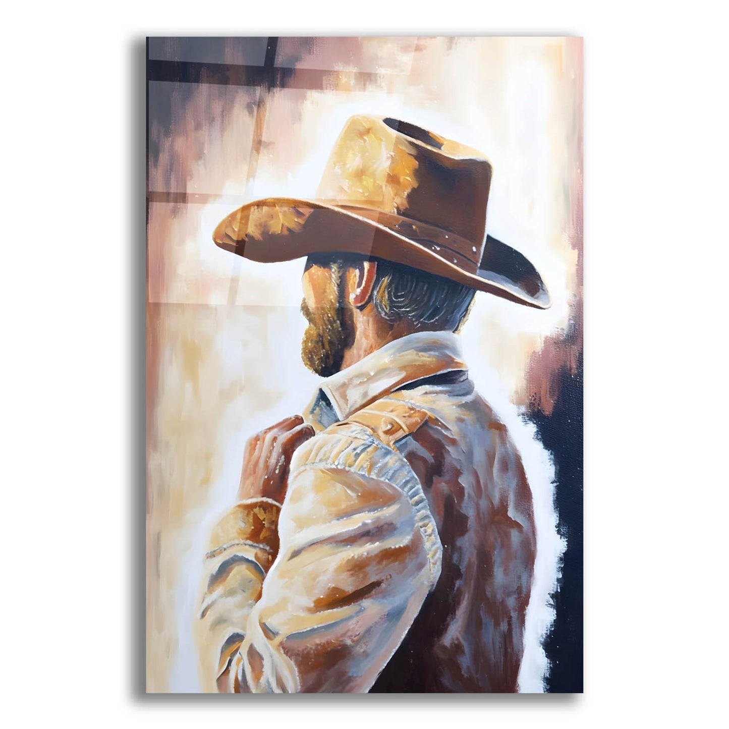 Epic Art 'Cowboy 4' by Petals Prints Design, Acrylic Glass Wall Art