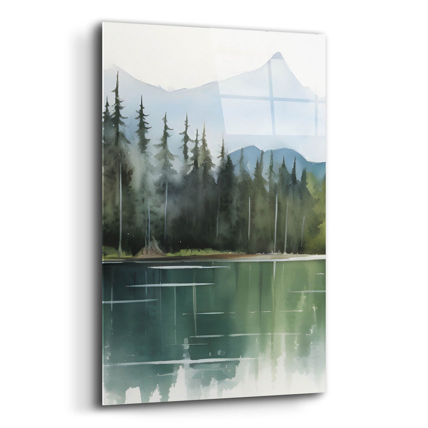 Epic Art 'Forest Landscape I' by Petals Prints Design, Acrylic Glass Wall Art,12x16