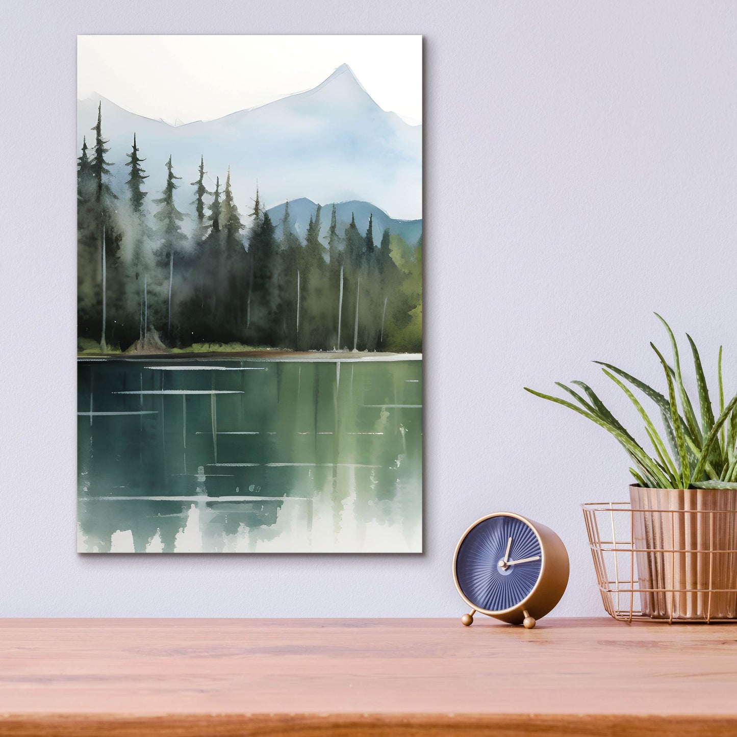 Epic Art 'Forest Landscape I' by Petals Prints Design, Acrylic Glass Wall Art,12x16