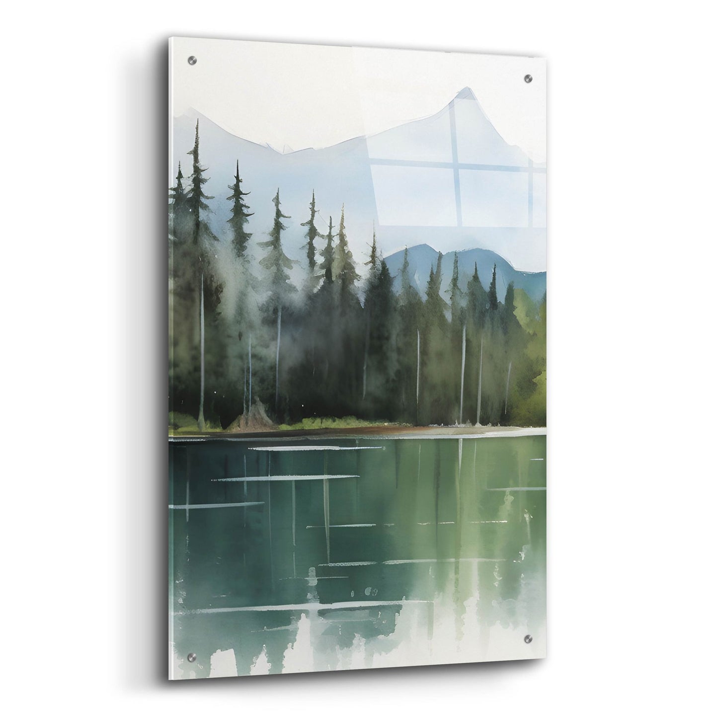 Epic Art 'Forest Landscape I' by Petals Prints Design, Acrylic Glass Wall Art,24x36