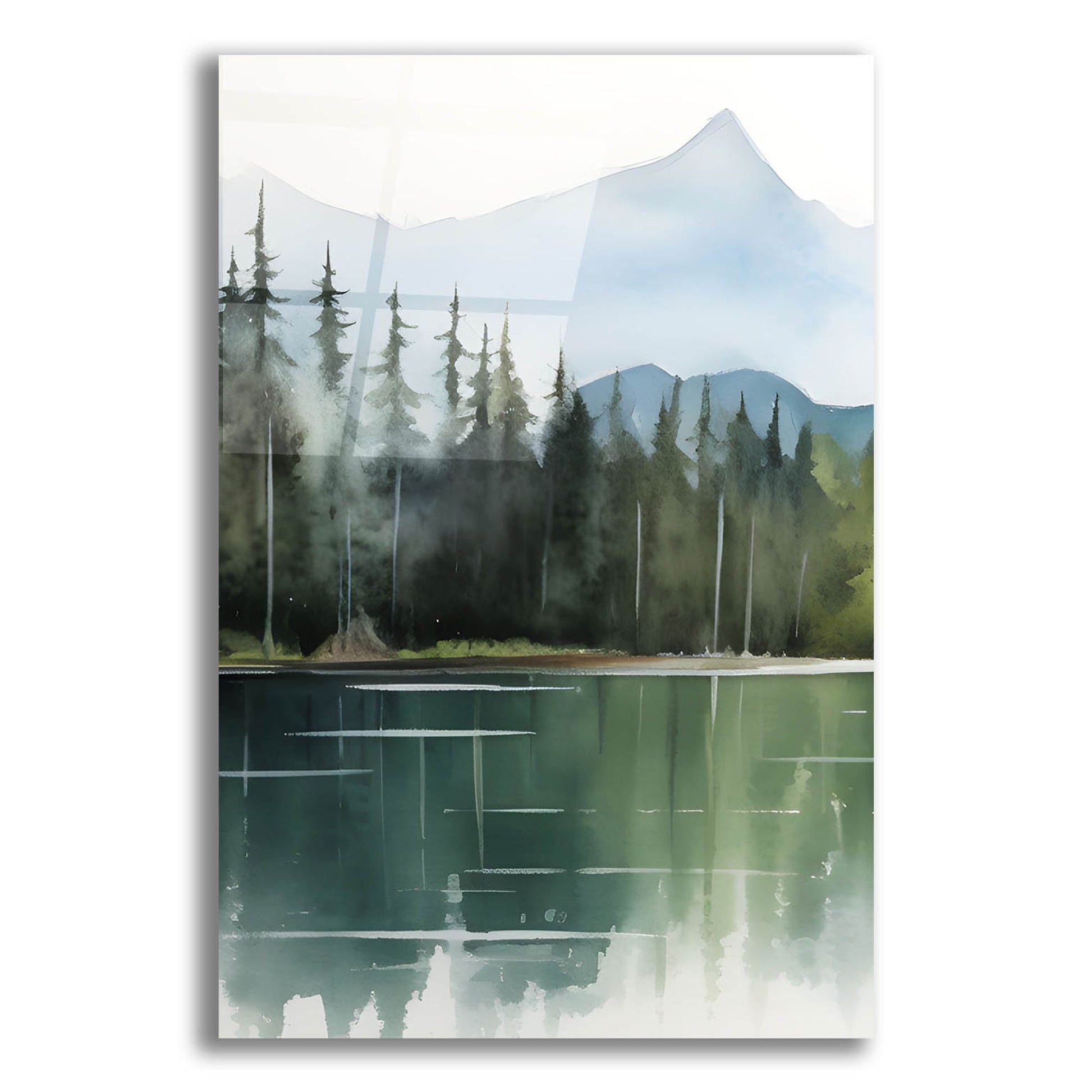 Epic Art 'Forest Landscape I' by Petals Prints Design, Acrylic Glass Wall Art