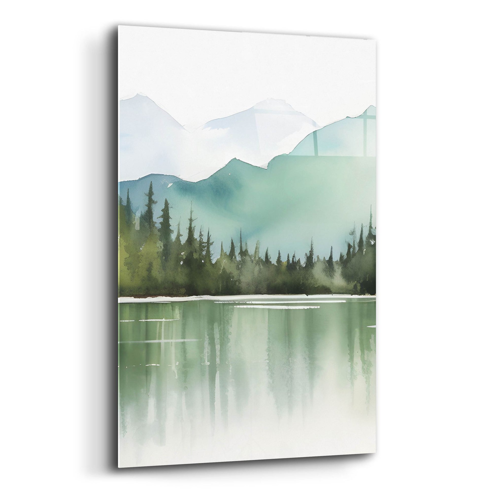 Epic Art 'Forest Landscape II' by Petals Prints Design, Acrylic Glass Wall Art,12x16