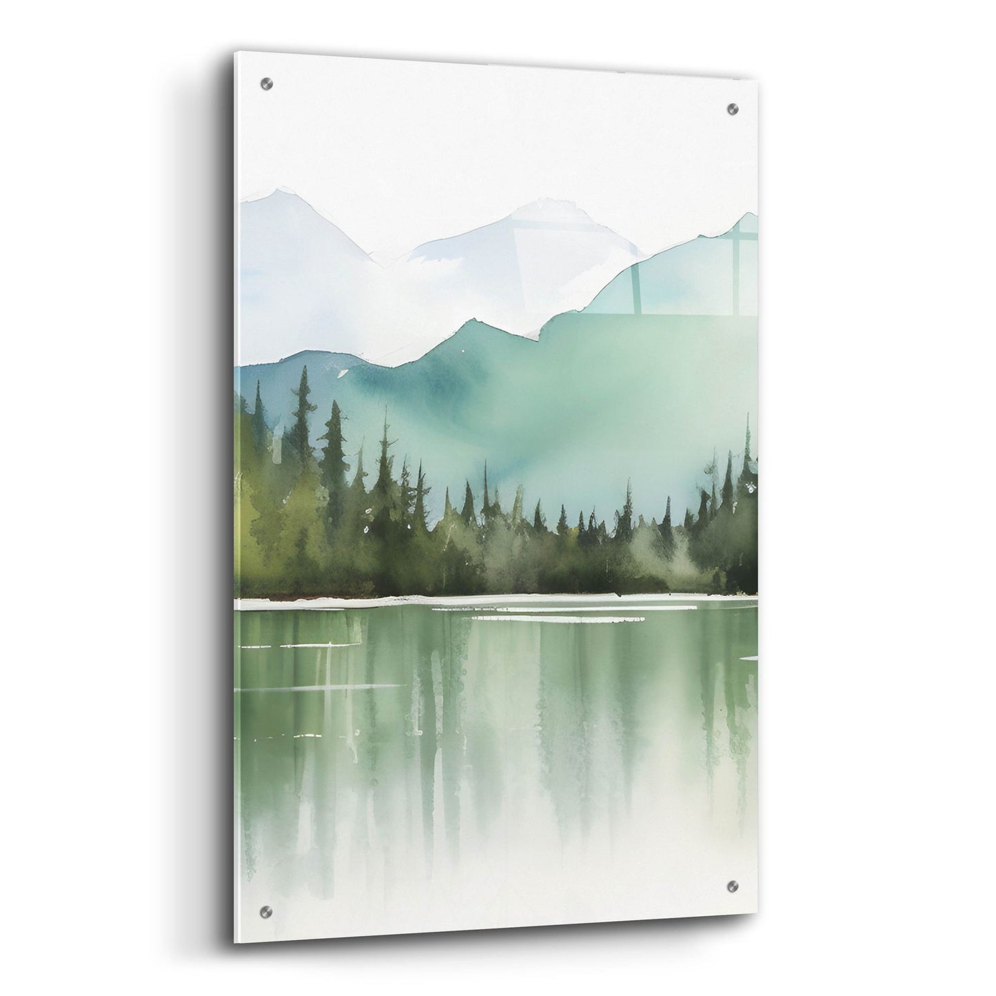 Epic Art 'Forest Landscape II' by Petals Prints Design, Acrylic Glass Wall Art,24x36