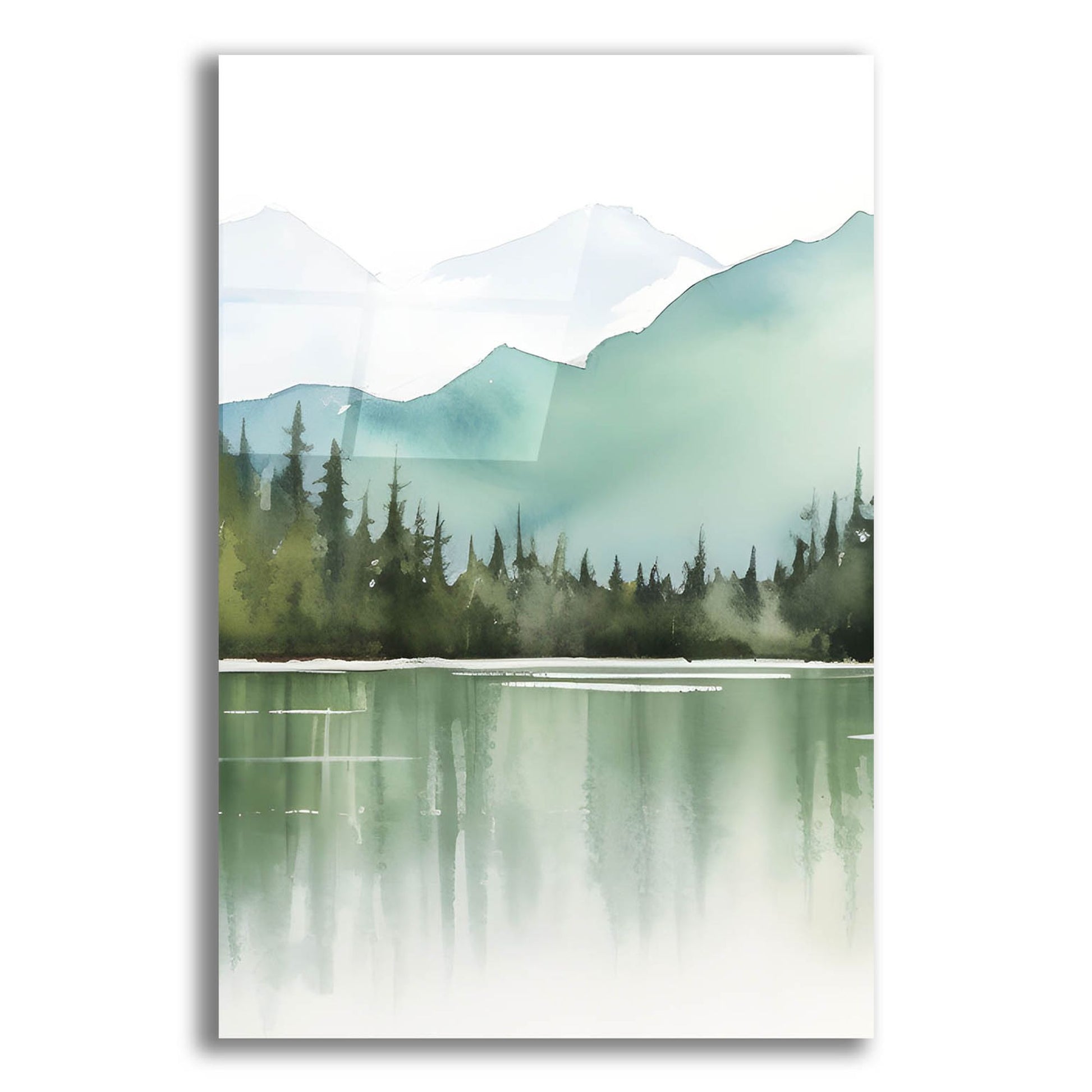 Epic Art 'Forest Landscape II' by Petals Prints Design, Acrylic Glass Wall Art