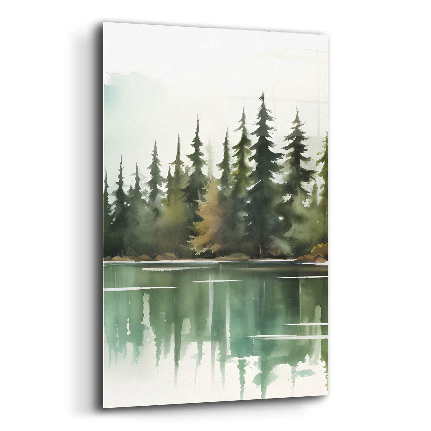 Epic Art 'Forest Landscape III' by Petals Prints Design, Acrylic Glass Wall Art,12x16