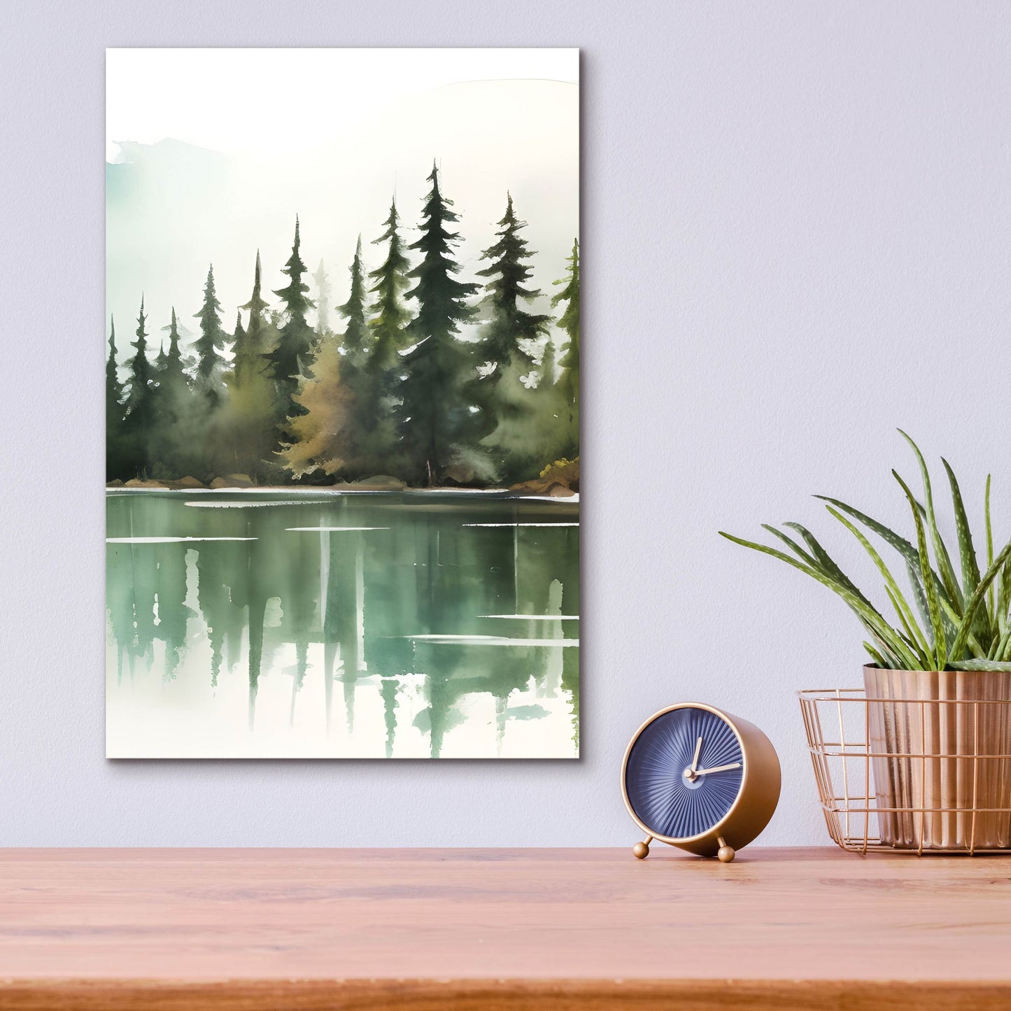 Epic Art 'Forest Landscape III' by Petals Prints Design, Acrylic Glass Wall Art,12x16