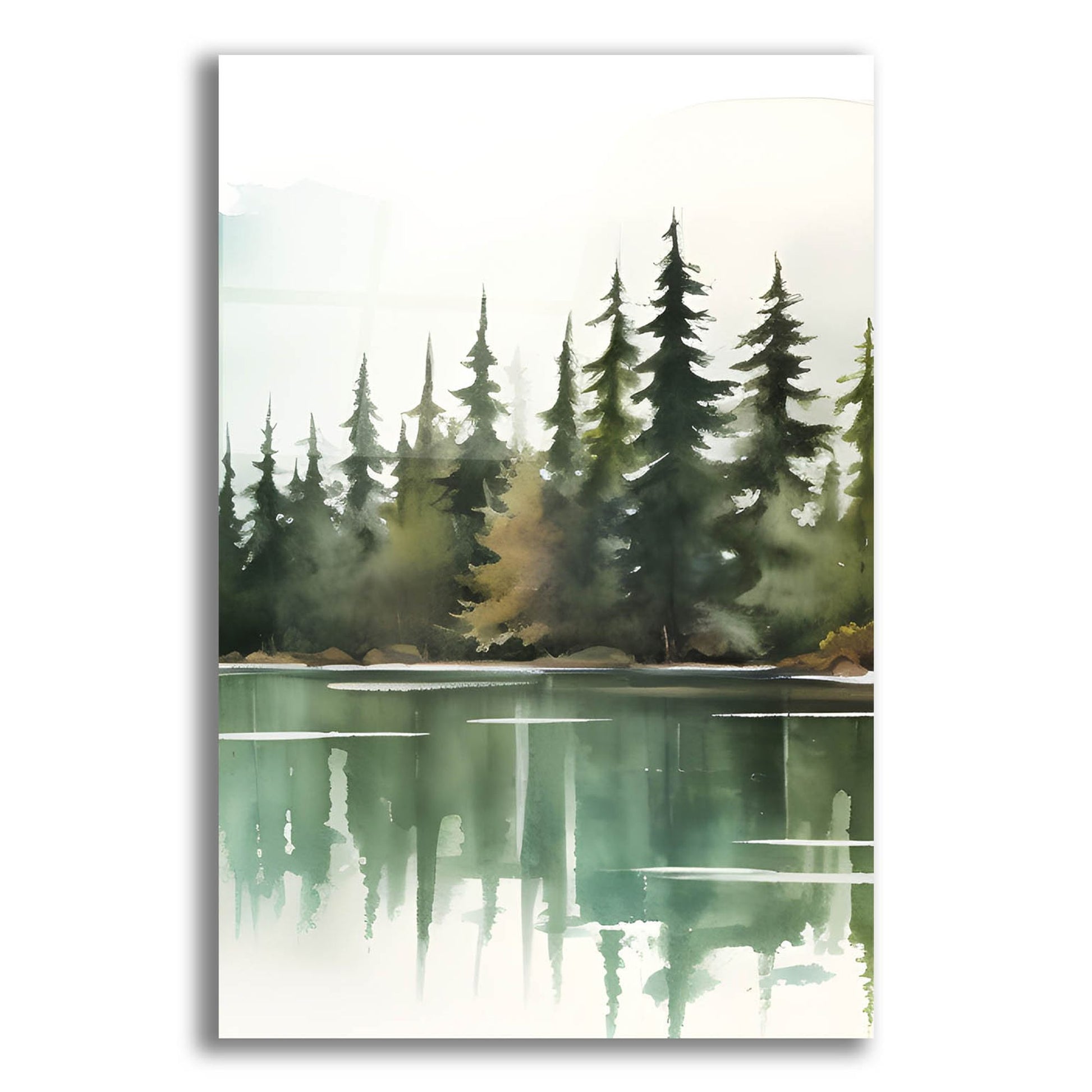 Epic Art 'Forest Landscape III' by Petals Prints Design, Acrylic Glass Wall Art