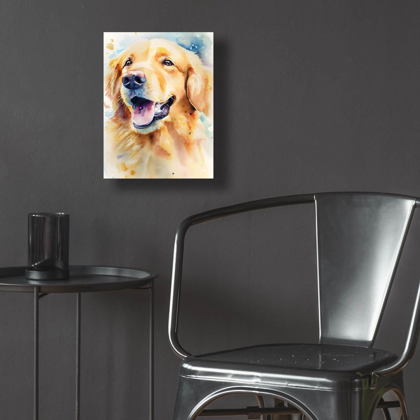 Epic Art 'Golden Retriever' by Petals Prints Design, Acrylic Glass Wall Art,12x16