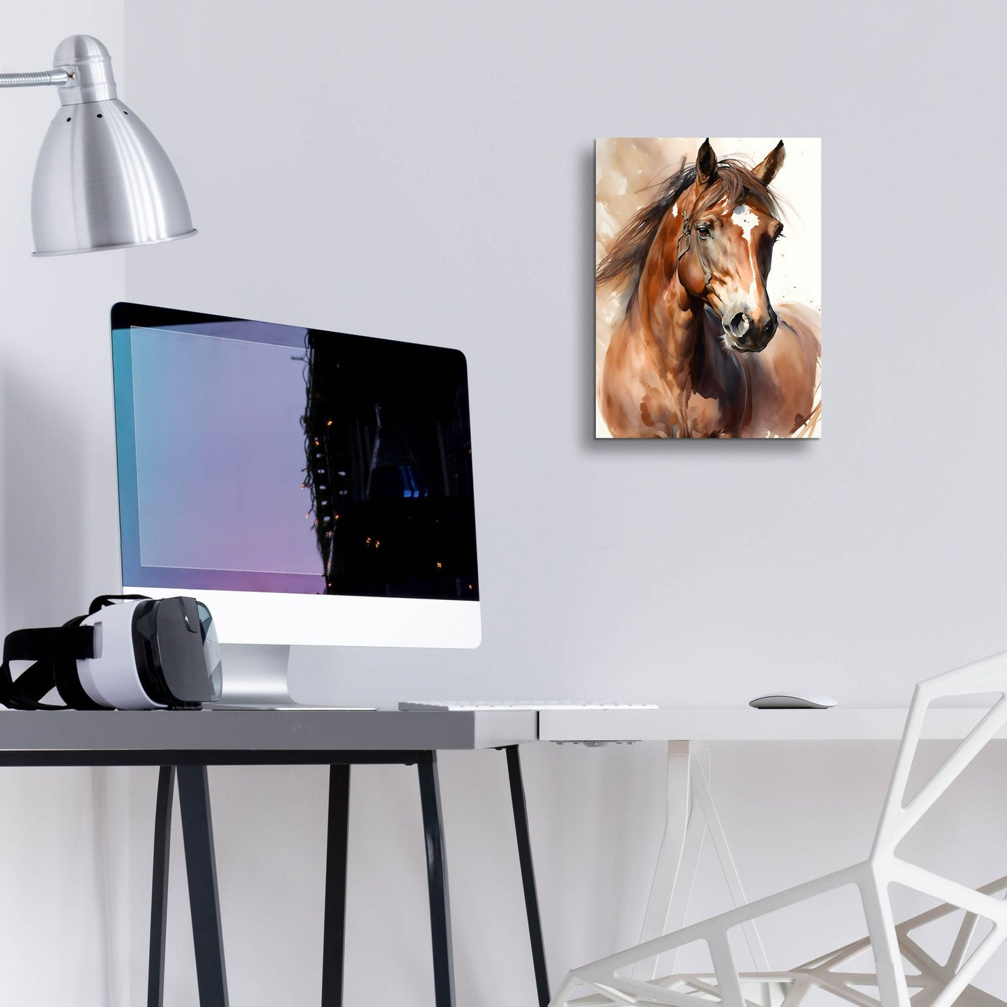 Epic Art 'Horse 1' by Petals Prints Design, Acrylic Glass Wall Art,12x16