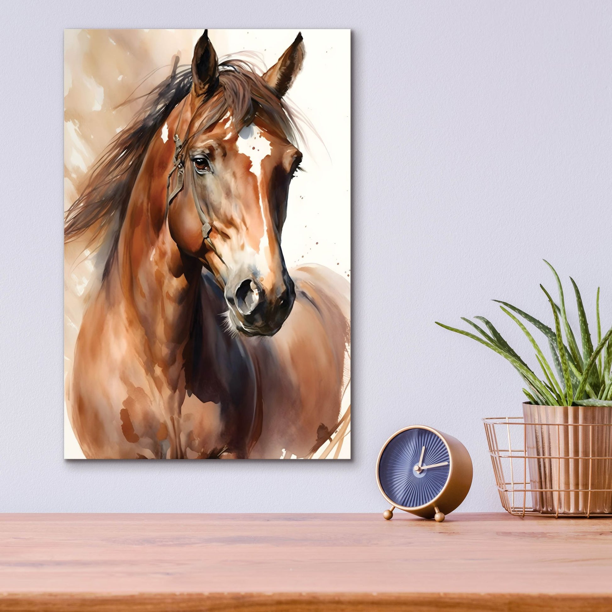 Epic Art 'Horse 1' by Petals Prints Design, Acrylic Glass Wall Art,12x16