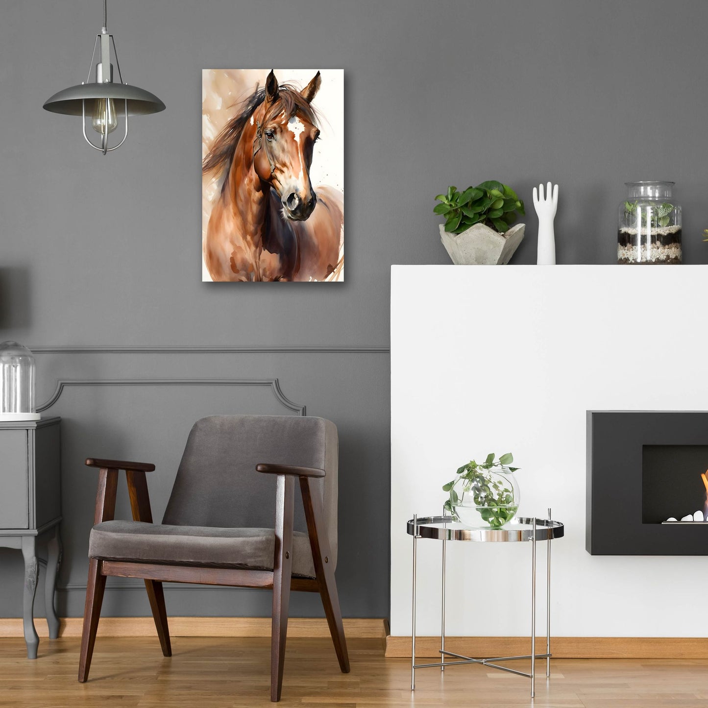 Epic Art 'Horse 1' by Petals Prints Design, Acrylic Glass Wall Art,16x24