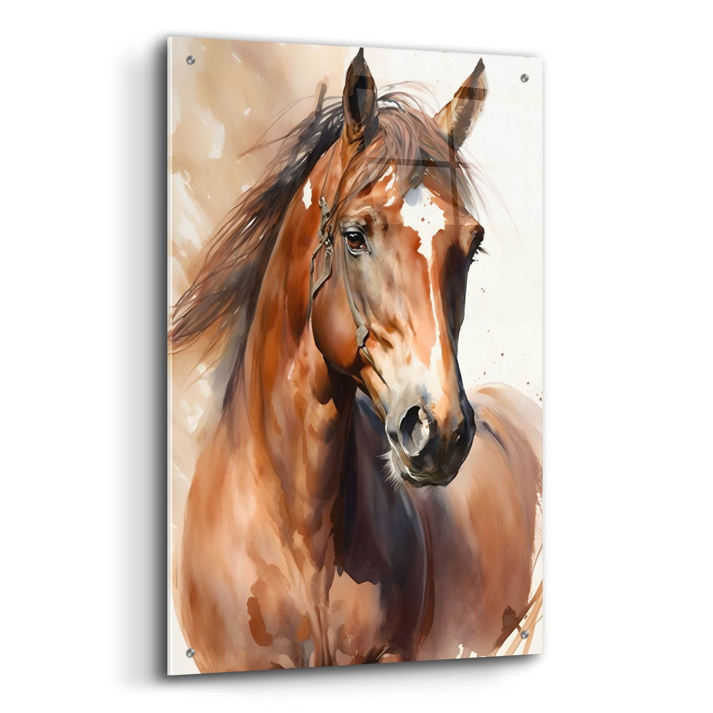 Epic Art 'Horse 1' by Petals Prints Design, Acrylic Glass Wall Art,24x36