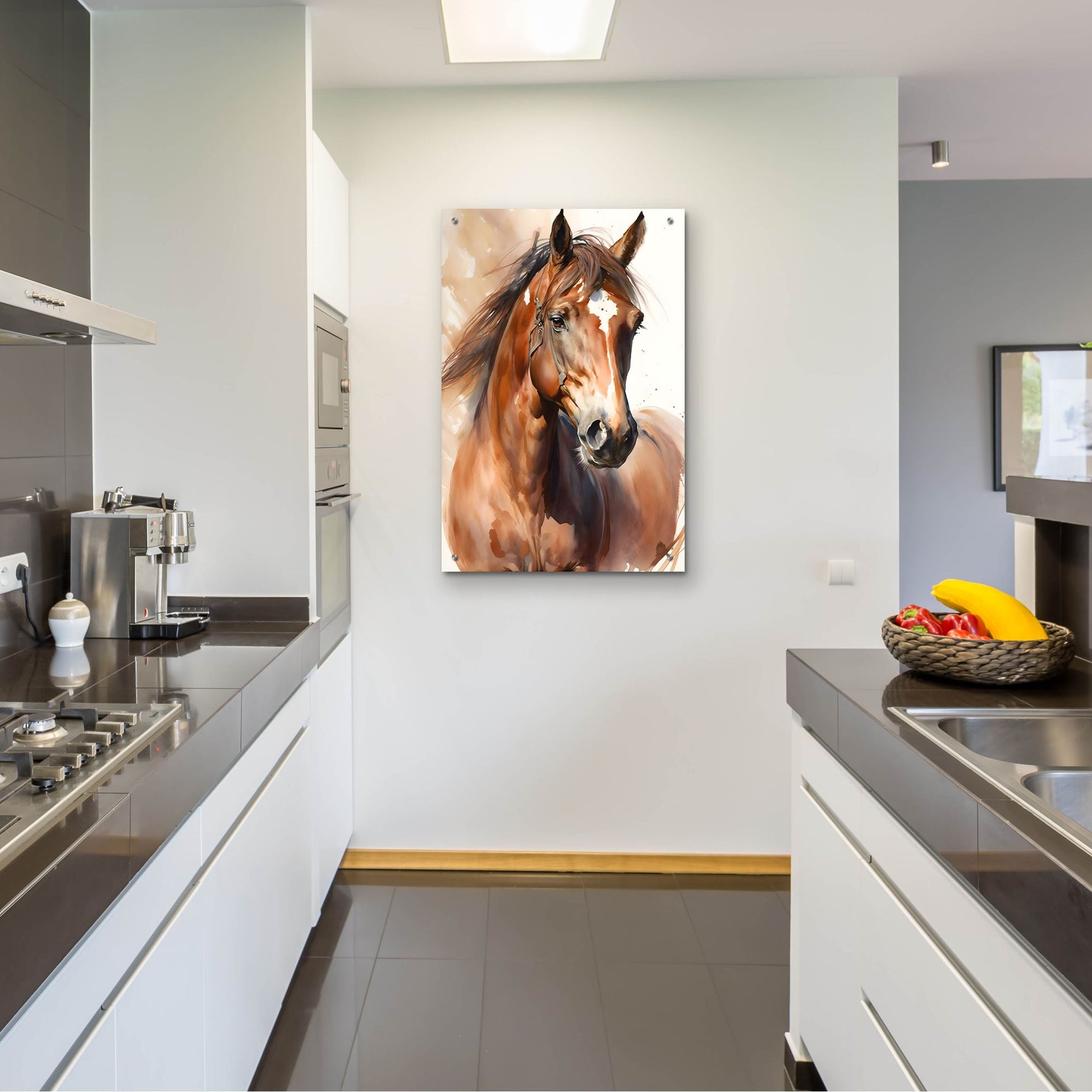 Epic Art 'Horse 1' by Petals Prints Design, Acrylic Glass Wall Art,24x36