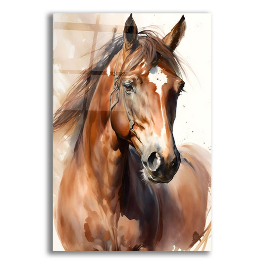 Epic Art 'Horse 1' by Petals Prints Design, Acrylic Glass Wall Art