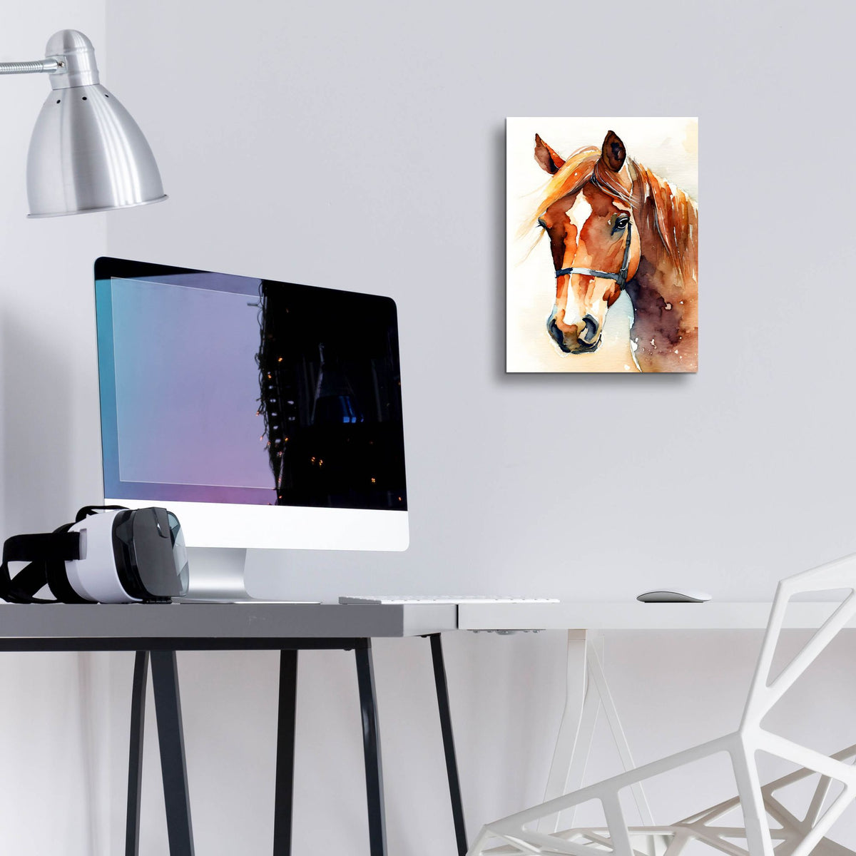 Epic Art 'Horse 2' by Petals Prints Design, Acrylic Glass Wall Art,12x16
