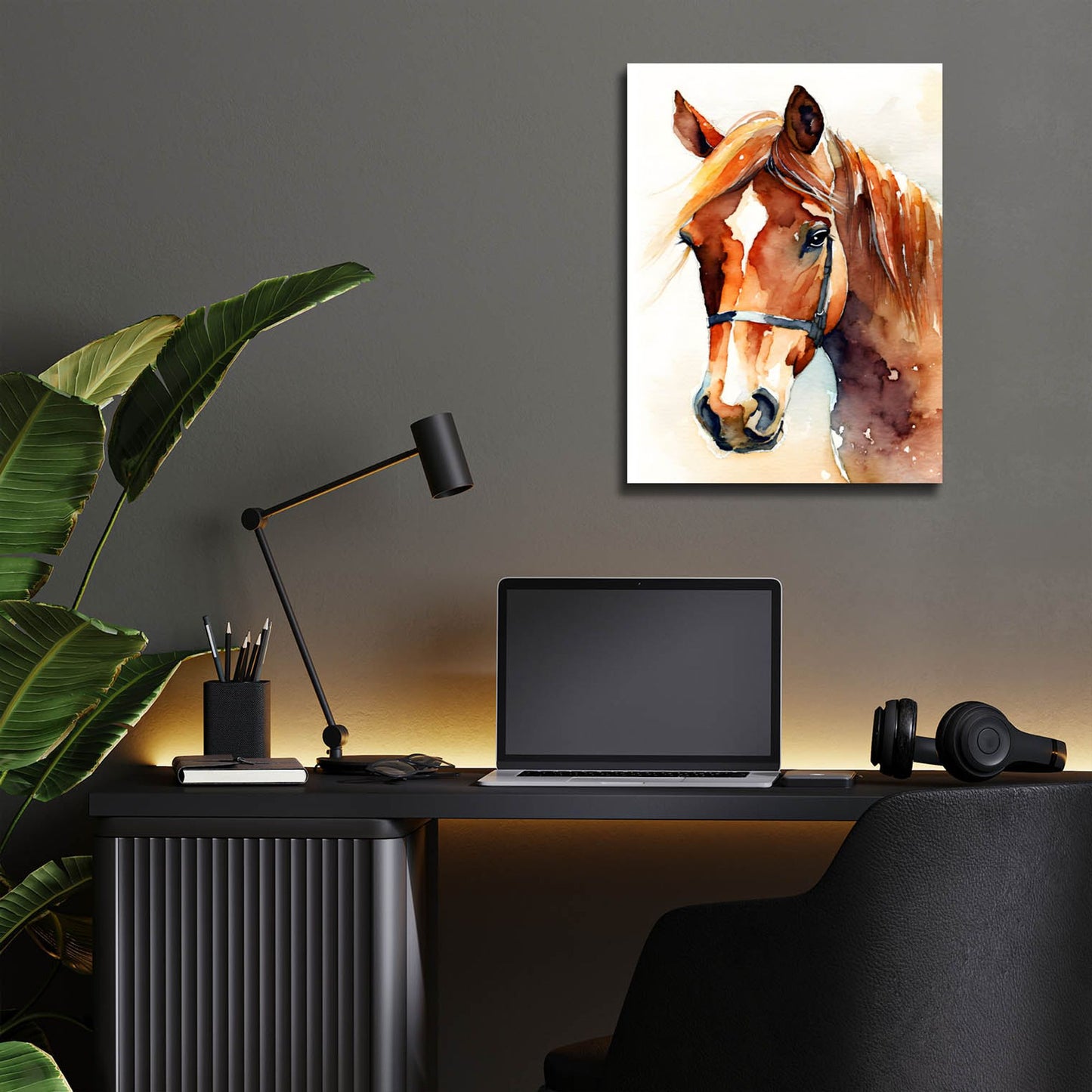 Epic Art 'Horse 2' by Petals Prints Design, Acrylic Glass Wall Art,12x16