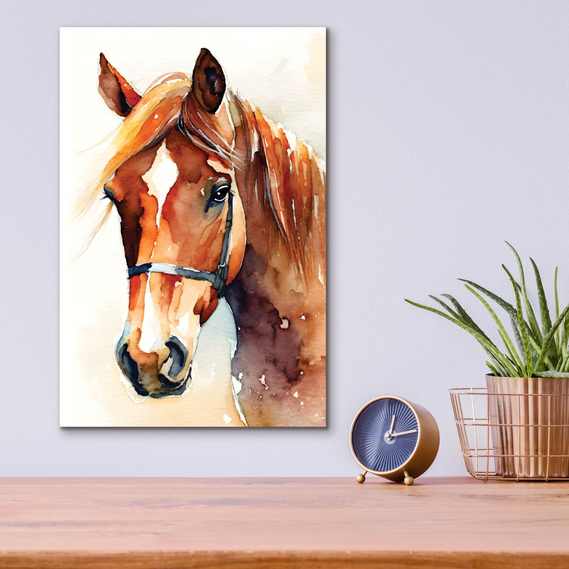 Epic Art 'Horse 2' by Petals Prints Design, Acrylic Glass Wall Art,12x16