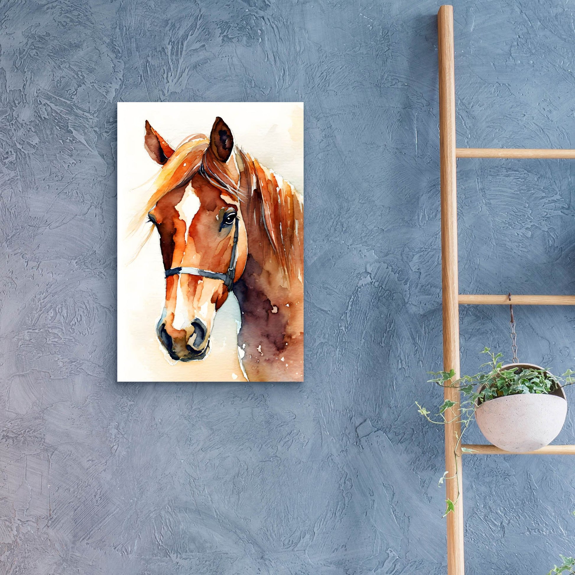 Epic Art 'Horse 2' by Petals Prints Design, Acrylic Glass Wall Art,16x24