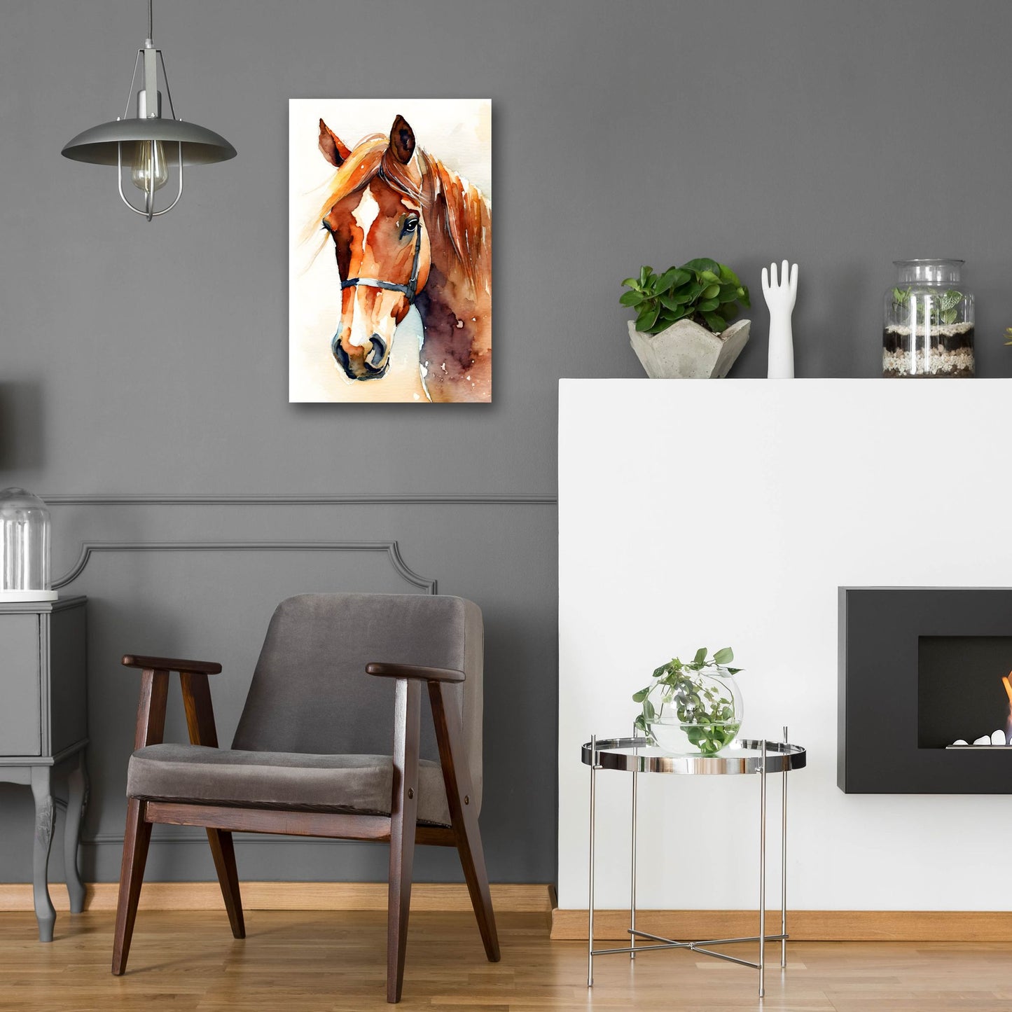 Epic Art 'Horse 2' by Petals Prints Design, Acrylic Glass Wall Art,16x24