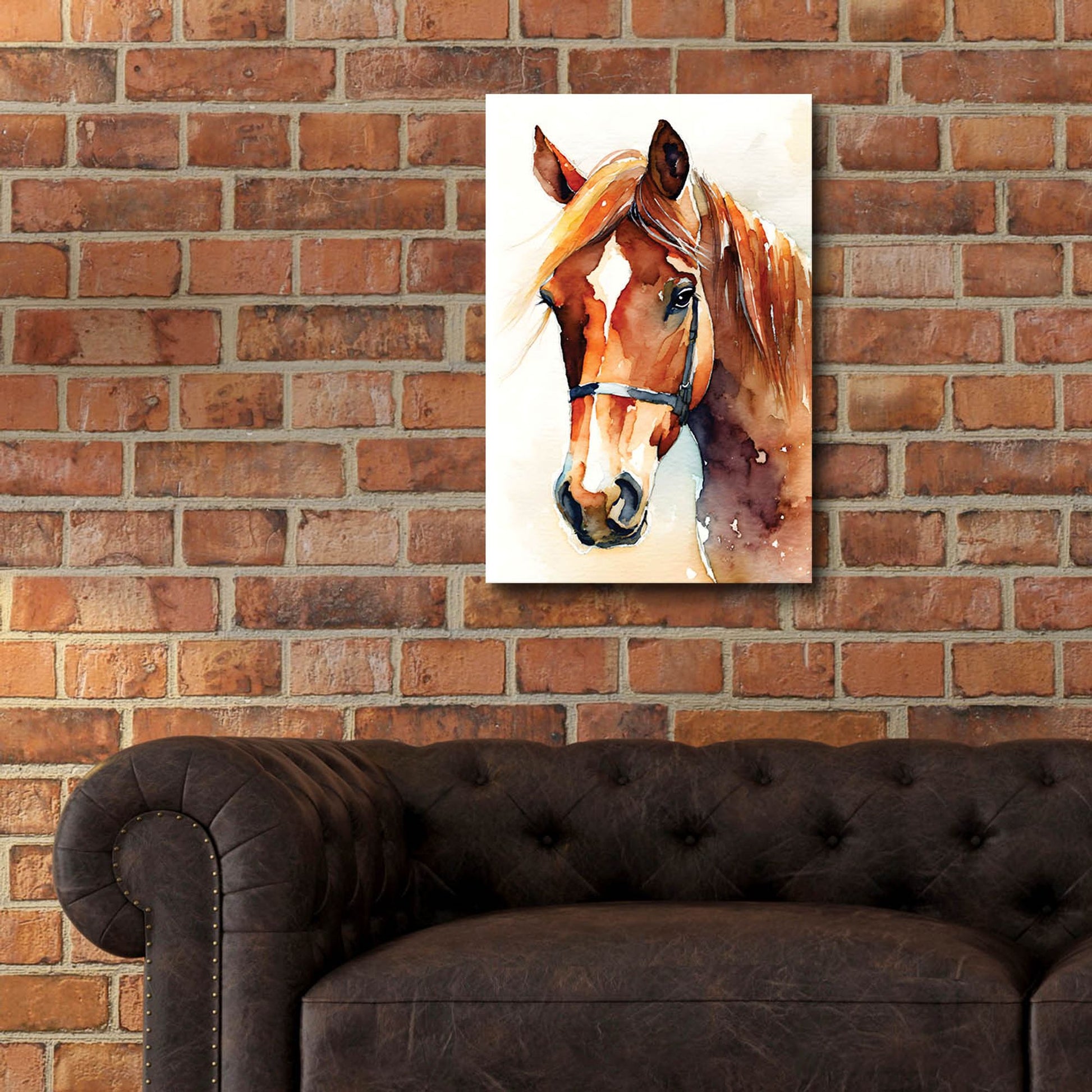 Epic Art 'Horse 2' by Petals Prints Design, Acrylic Glass Wall Art,16x24