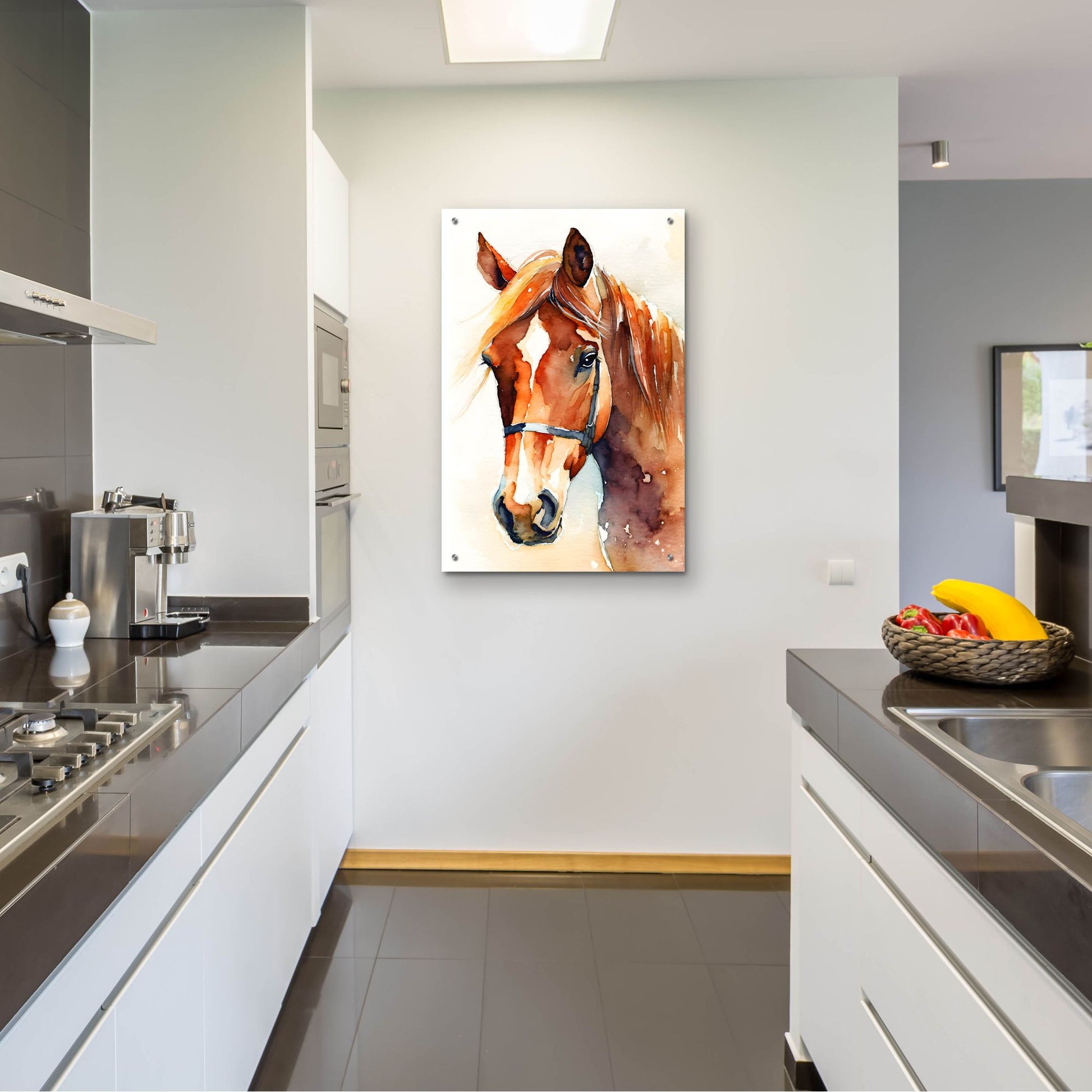 Epic Art 'Horse 2' by Petals Prints Design, Acrylic Glass Wall Art,24x36