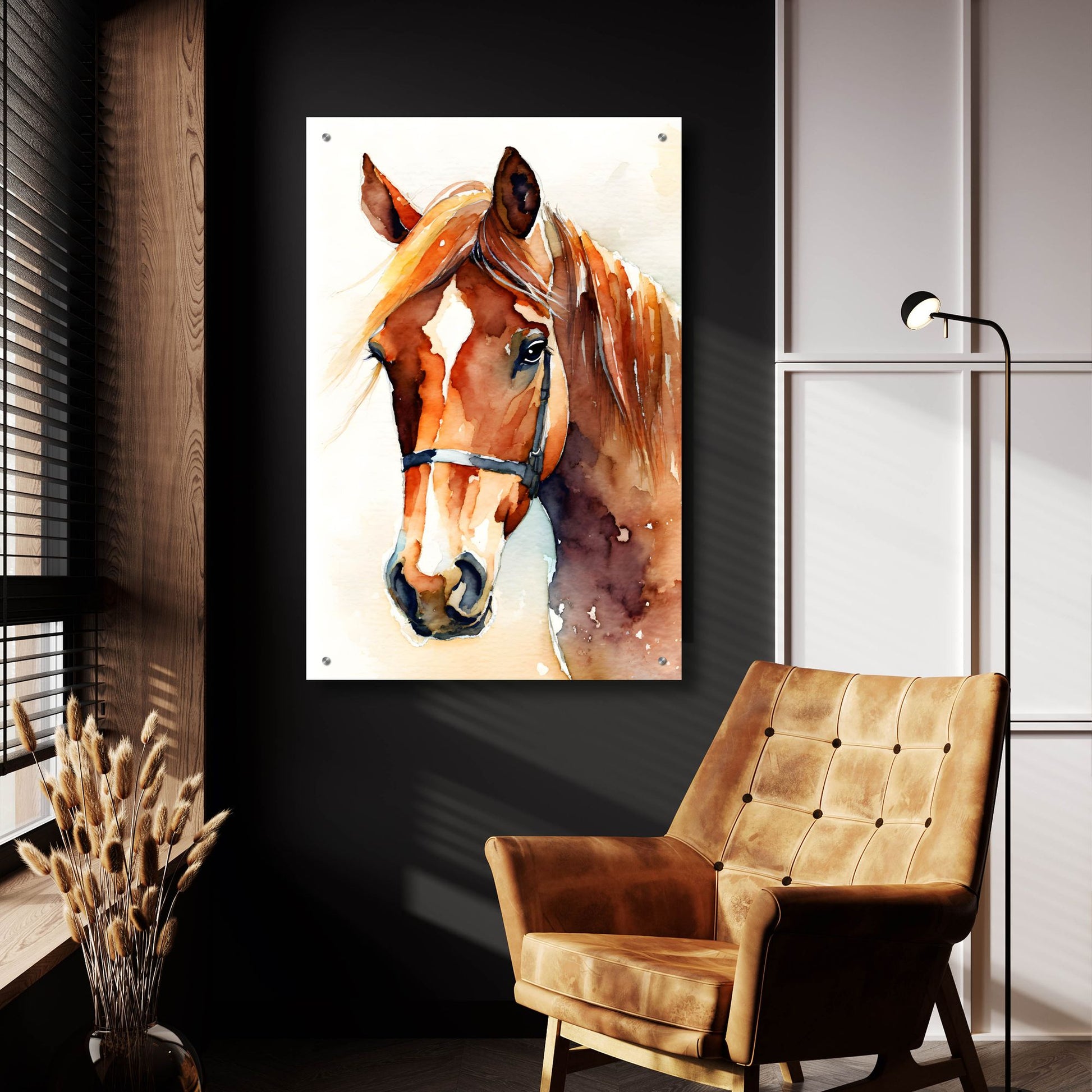 Epic Art 'Horse 2' by Petals Prints Design, Acrylic Glass Wall Art,24x36