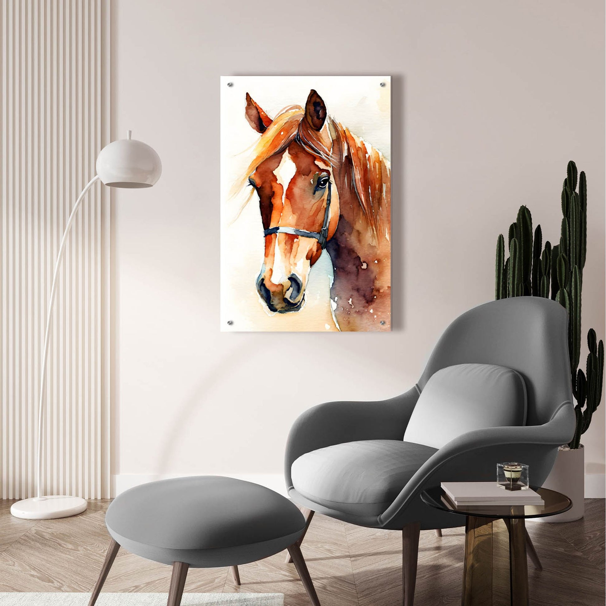 Epic Art 'Horse 2' by Petals Prints Design, Acrylic Glass Wall Art,24x36