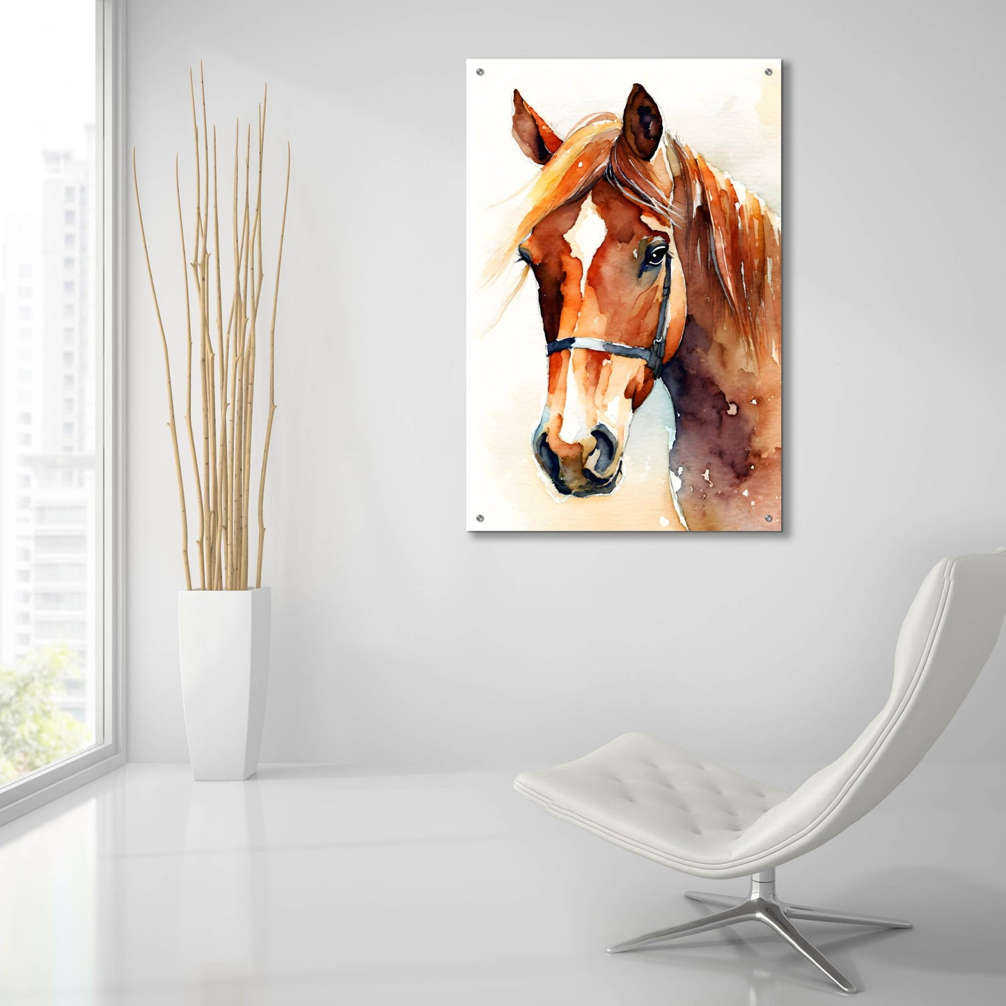 Epic Art 'Horse 2' by Petals Prints Design, Acrylic Glass Wall Art,24x36
