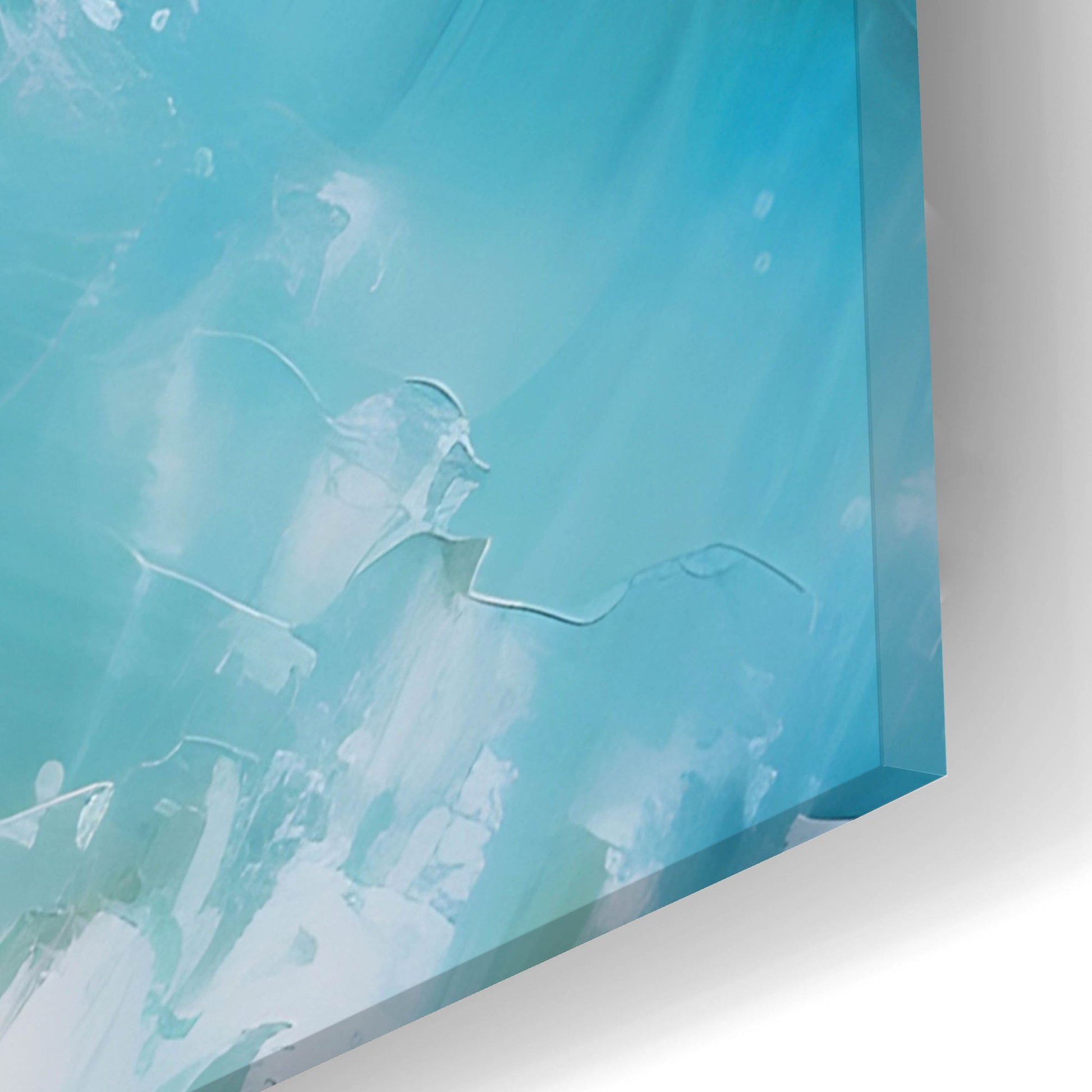 Epic Art 'Indigo Aerial Beach 2' by Petals Prints Design, Acrylic Glass Wall Art,16x24